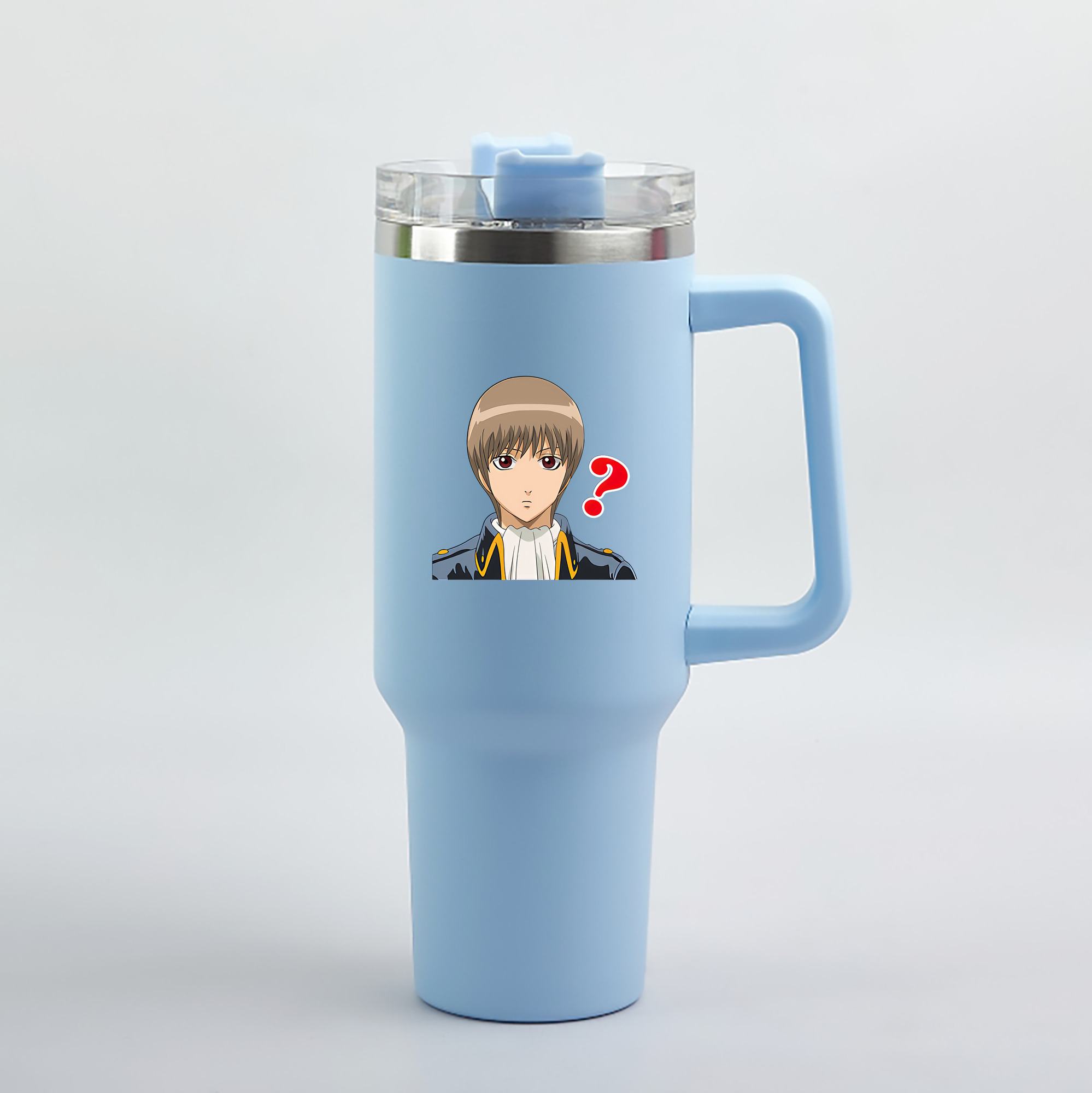 （画像用） ぎんたま 坂田銀時（さかたぎんとき） 神楽 志村新八（しむら しんぱち） GINTAMA Sakata Gintoki Kagura Shimura Shinpachi 1200mL車用タンブラー（カラープリント）