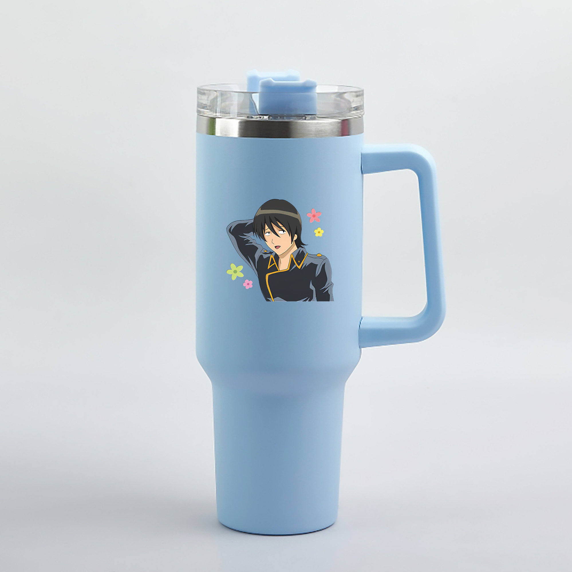 （画像用） ぎんたま 坂田銀時（さかたぎんとき） 神楽 志村新八（しむら しんぱち） GINTAMA Sakata Gintoki Kagura Shimura Shinpachi 1200mL車用タンブラー（カラープリント）