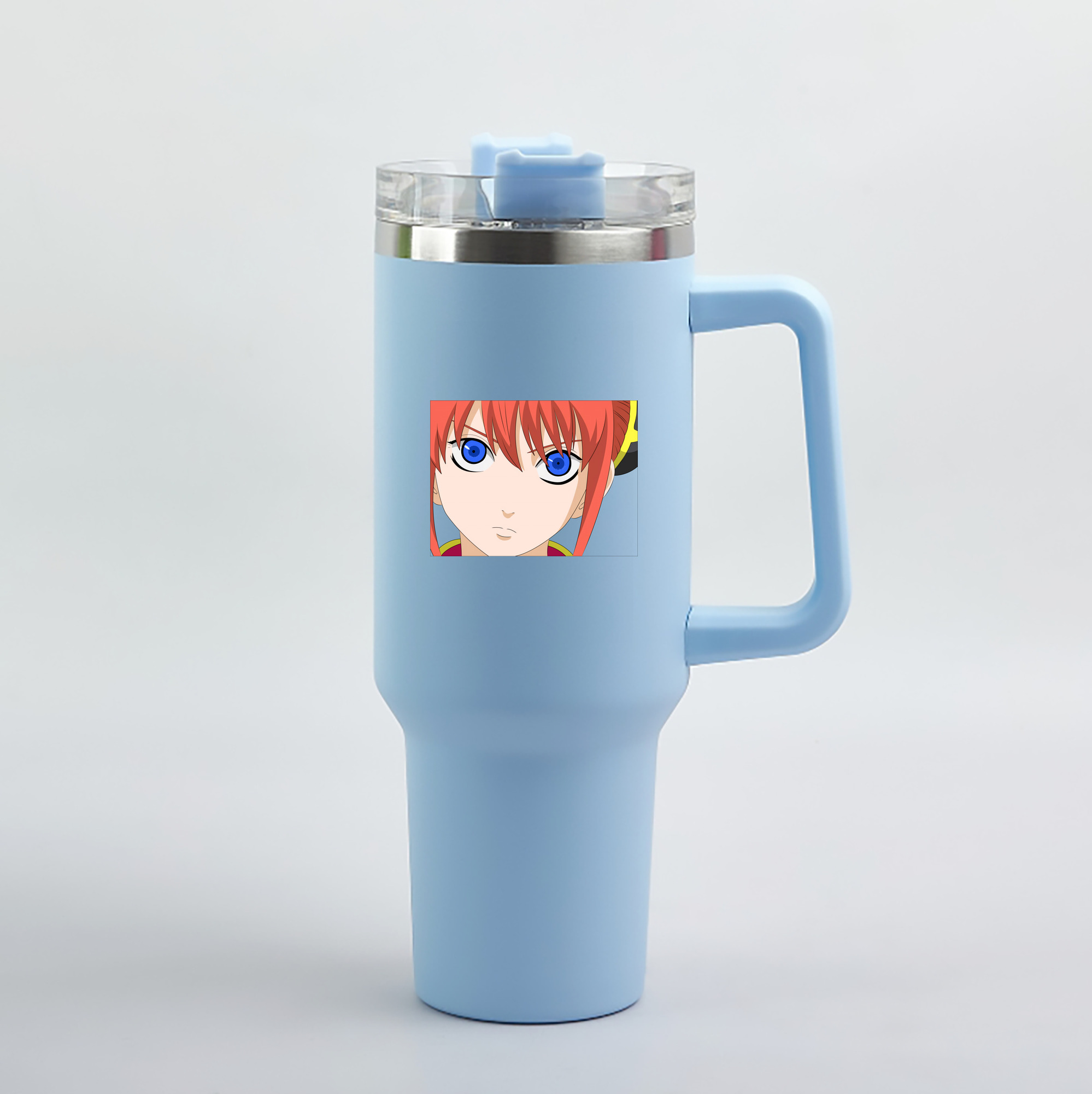 （画像用） ぎんたま 坂田銀時（さかたぎんとき） 神楽 志村新八（しむら しんぱち） GINTAMA Sakata Gintoki Kagura Shimura Shinpachi 1200mL車用タンブラー（カラープリント）