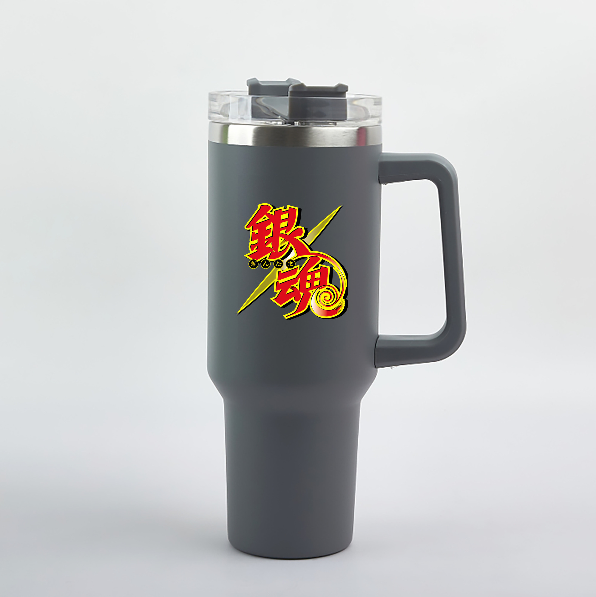 （画像用） ぎんたま 坂田銀時（さかたぎんとき） 神楽 志村新八（しむら しんぱち） GINTAMA Sakata Gintoki Kagura Shimura Shinpachi 1200mL車用タンブラー（カラープリント）