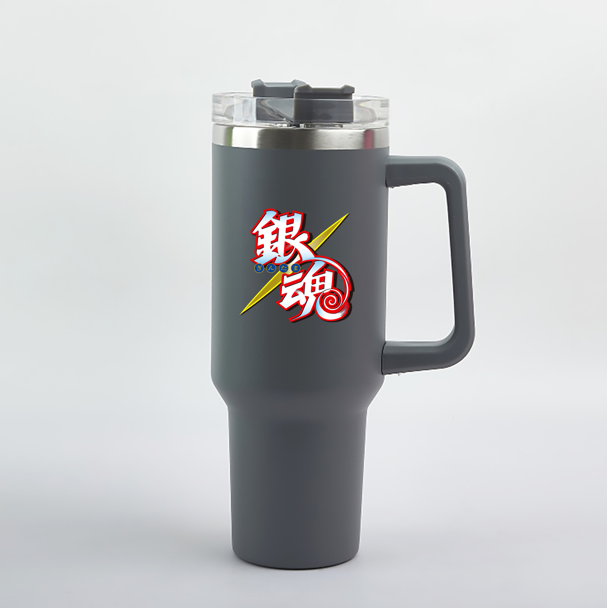 （画像用） ぎんたま 坂田銀時（さかたぎんとき） 神楽 志村新八（しむら しんぱち） GINTAMA Sakata Gintoki Kagura Shimura Shinpachi 1200mL車用タンブラー（カラープリント）