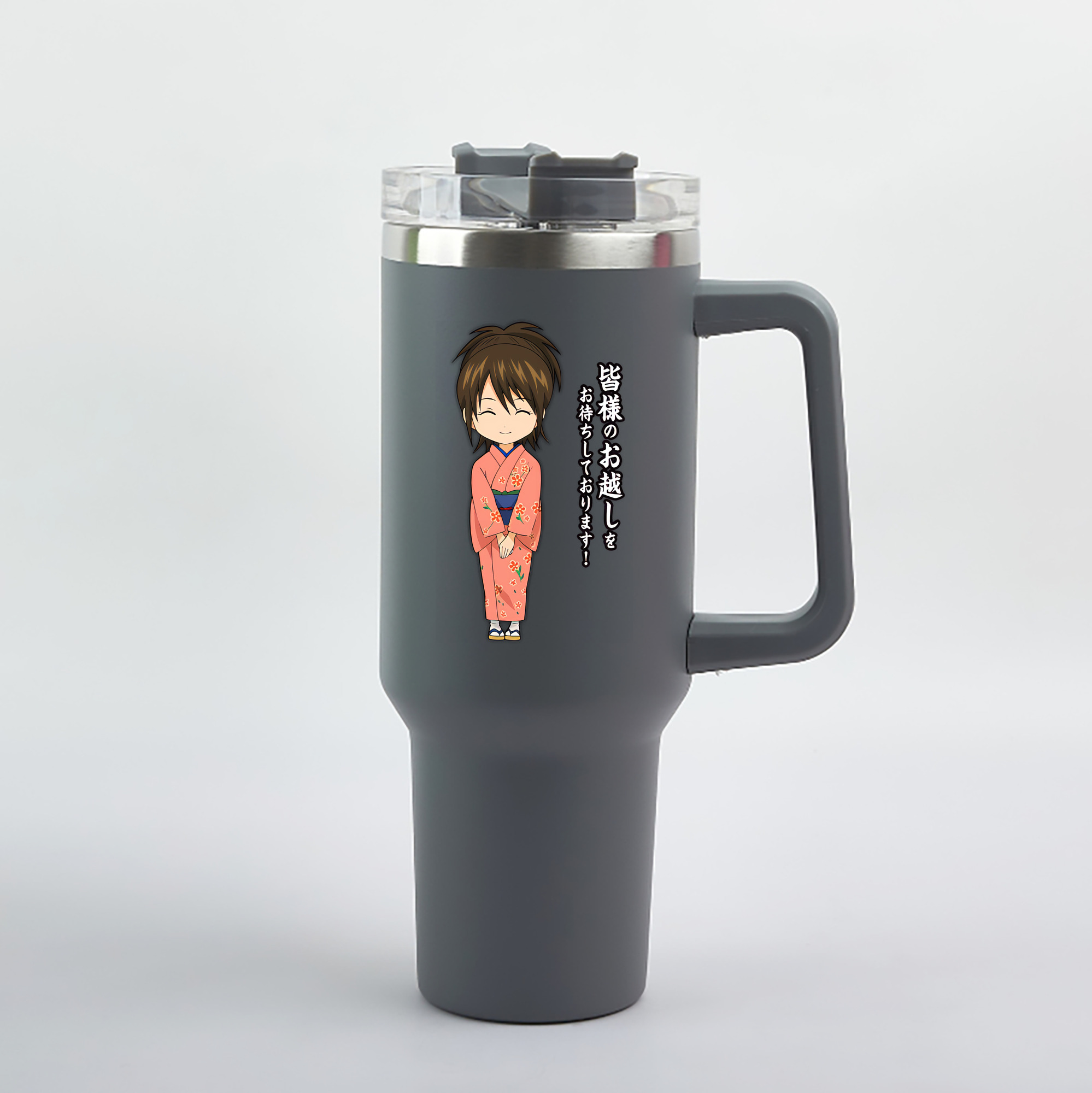 （画像用） ぎんたま 坂田銀時（さかたぎんとき） 神楽 志村新八（しむら しんぱち） GINTAMA Sakata Gintoki Kagura Shimura Shinpachi 1200mL車用タンブラー（カラープリント）