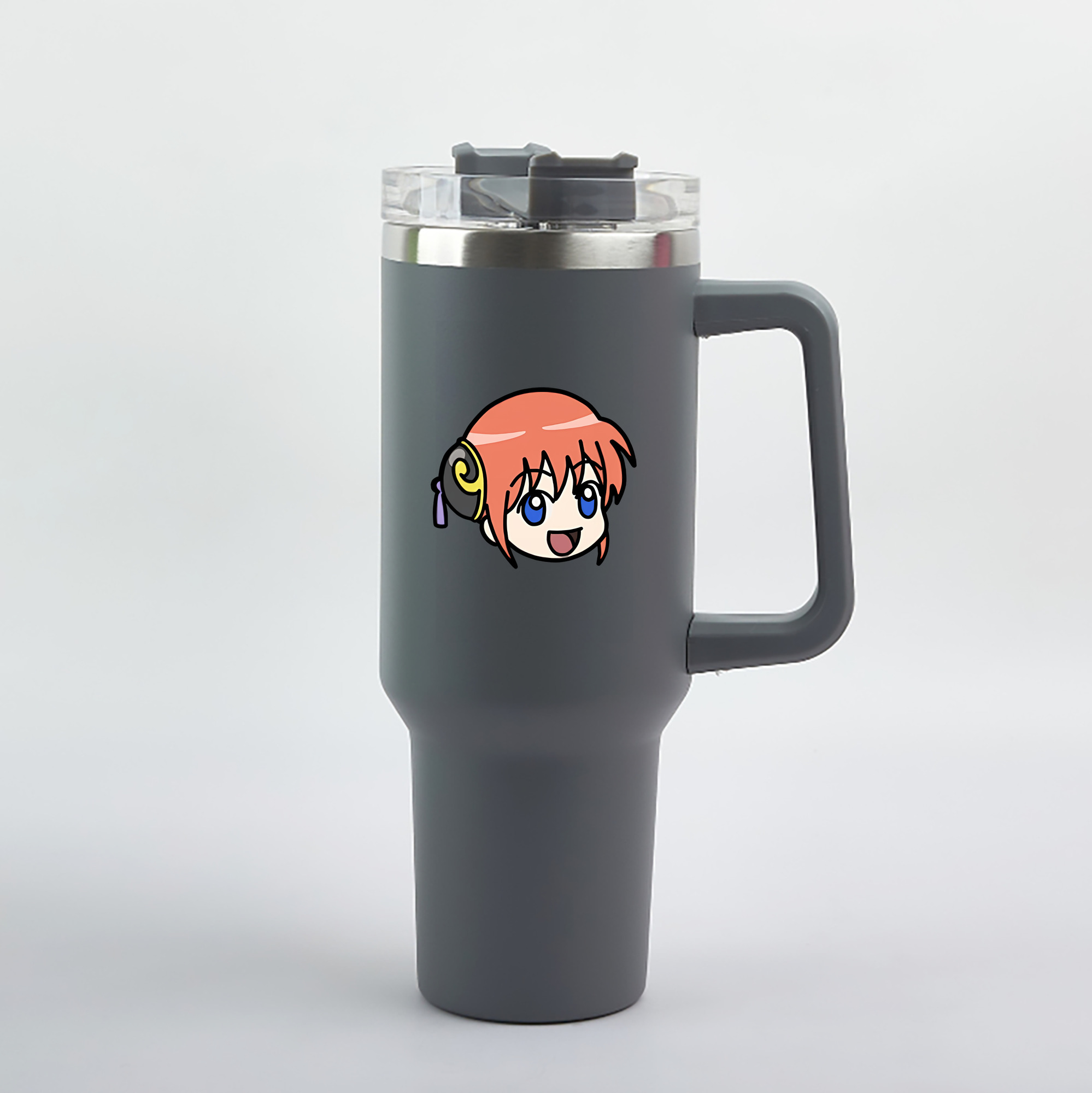 （画像用） ぎんたま 坂田銀時（さかたぎんとき） 神楽 志村新八（しむら しんぱち） GINTAMA Sakata Gintoki Kagura Shimura Shinpachi 1200mL車用タンブラー（カラープリント）