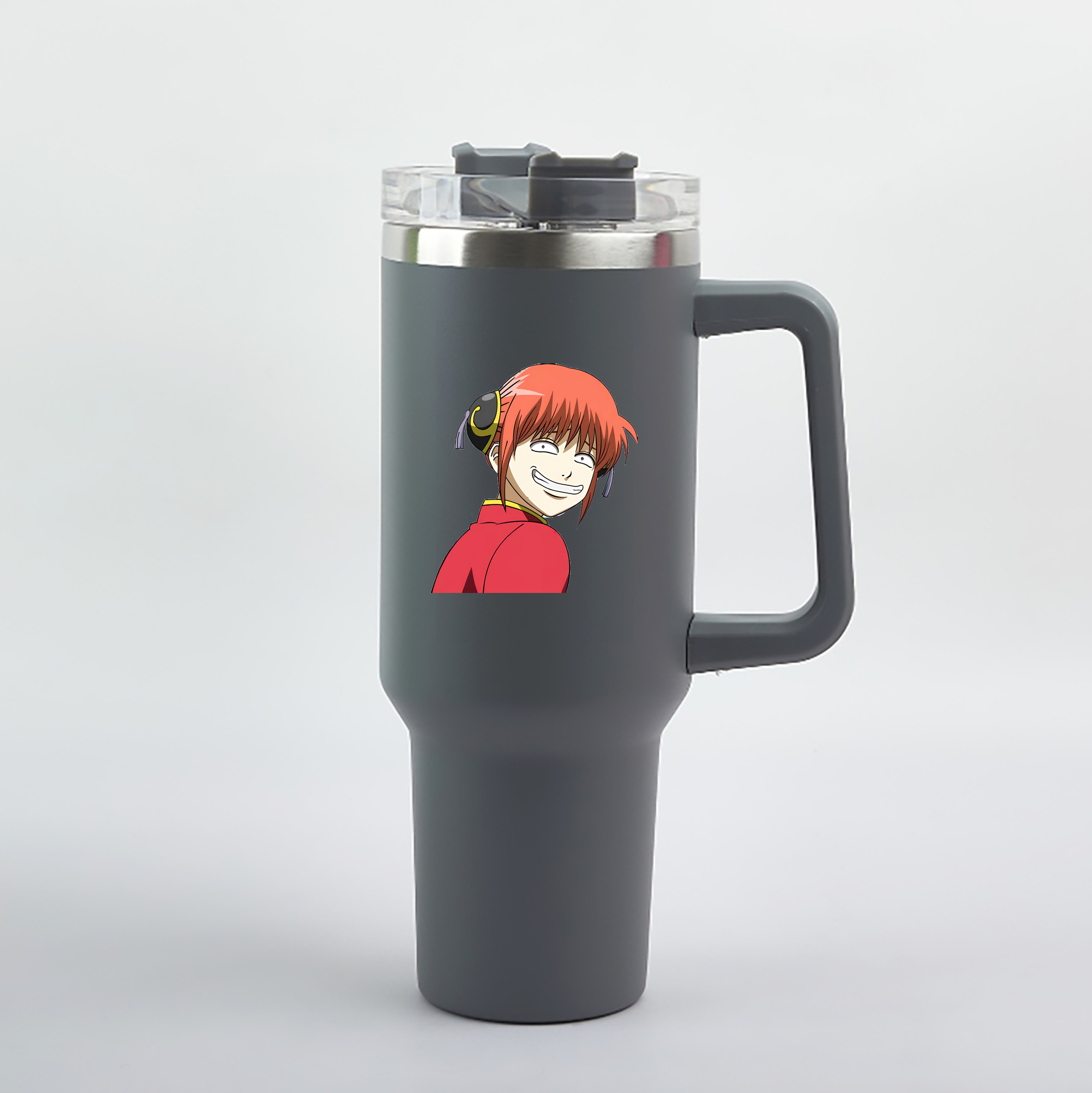（画像用） ぎんたま 坂田銀時（さかたぎんとき） 神楽 志村新八（しむら しんぱち） GINTAMA Sakata Gintoki Kagura Shimura Shinpachi 1200mL車用タンブラー（カラープリント）
