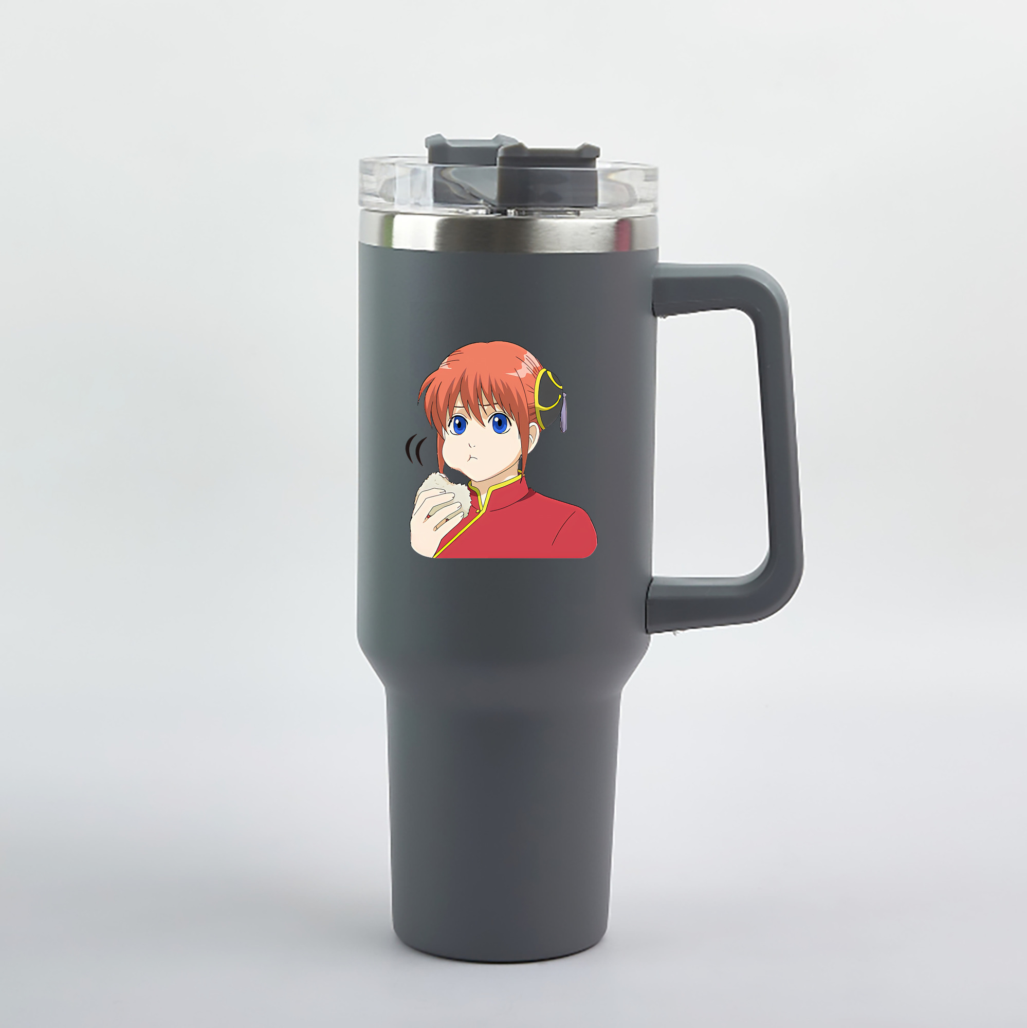（画像用） ぎんたま 坂田銀時（さかたぎんとき） 神楽 志村新八（しむら しんぱち） GINTAMA Sakata Gintoki Kagura Shimura Shinpachi 1200mL車用タンブラー（カラープリント）