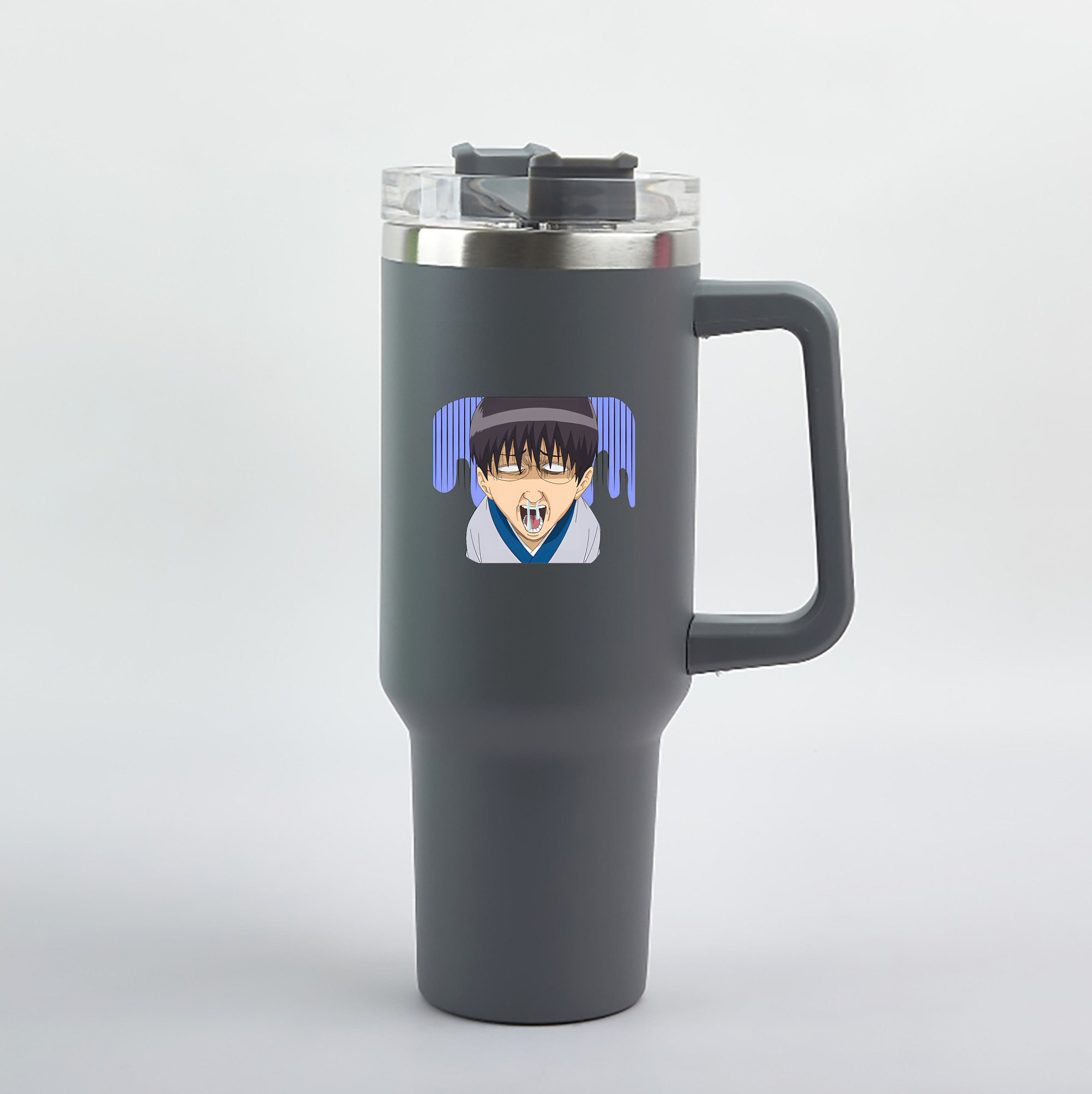（画像用） ぎんたま 坂田銀時（さかたぎんとき） 神楽 志村新八（しむら しんぱち） GINTAMA Sakata Gintoki Kagura Shimura Shinpachi 1200mL車用タンブラー（カラープリント）