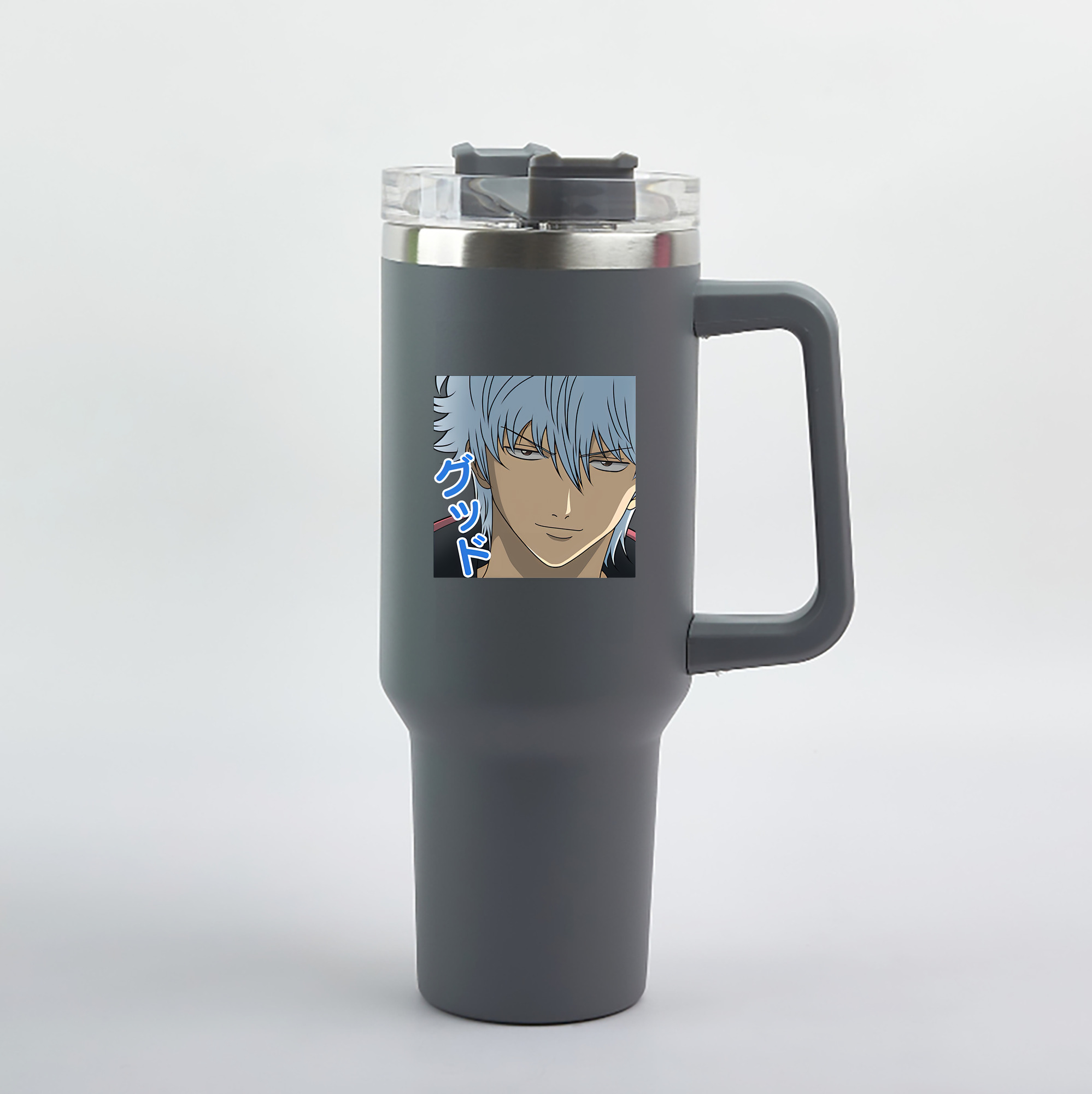（画像用） ぎんたま 坂田銀時（さかたぎんとき） 神楽 志村新八（しむら しんぱち） GINTAMA Sakata Gintoki Kagura Shimura Shinpachi 1200mL車用タンブラー（カラープリント）