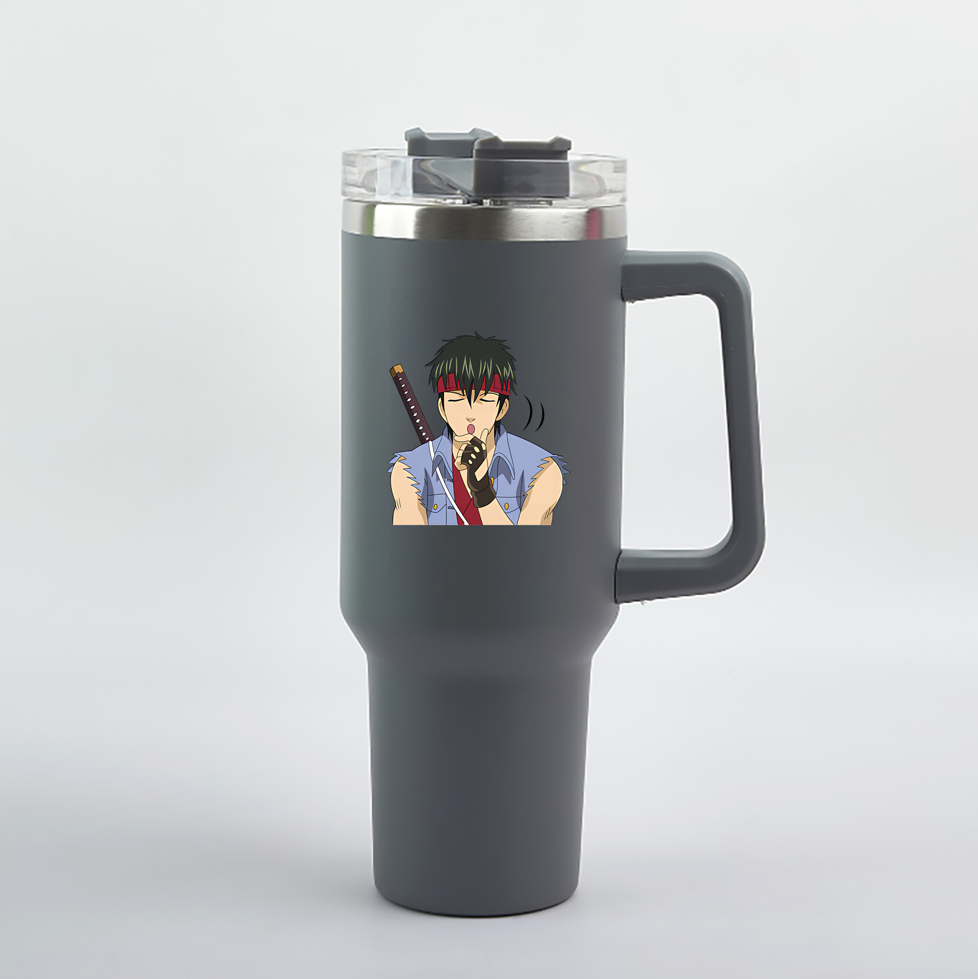 （画像用） ぎんたま 坂田銀時（さかたぎんとき） 神楽 志村新八（しむら しんぱち） GINTAMA Sakata Gintoki Kagura Shimura Shinpachi 1200mL車用タンブラー（カラープリント）