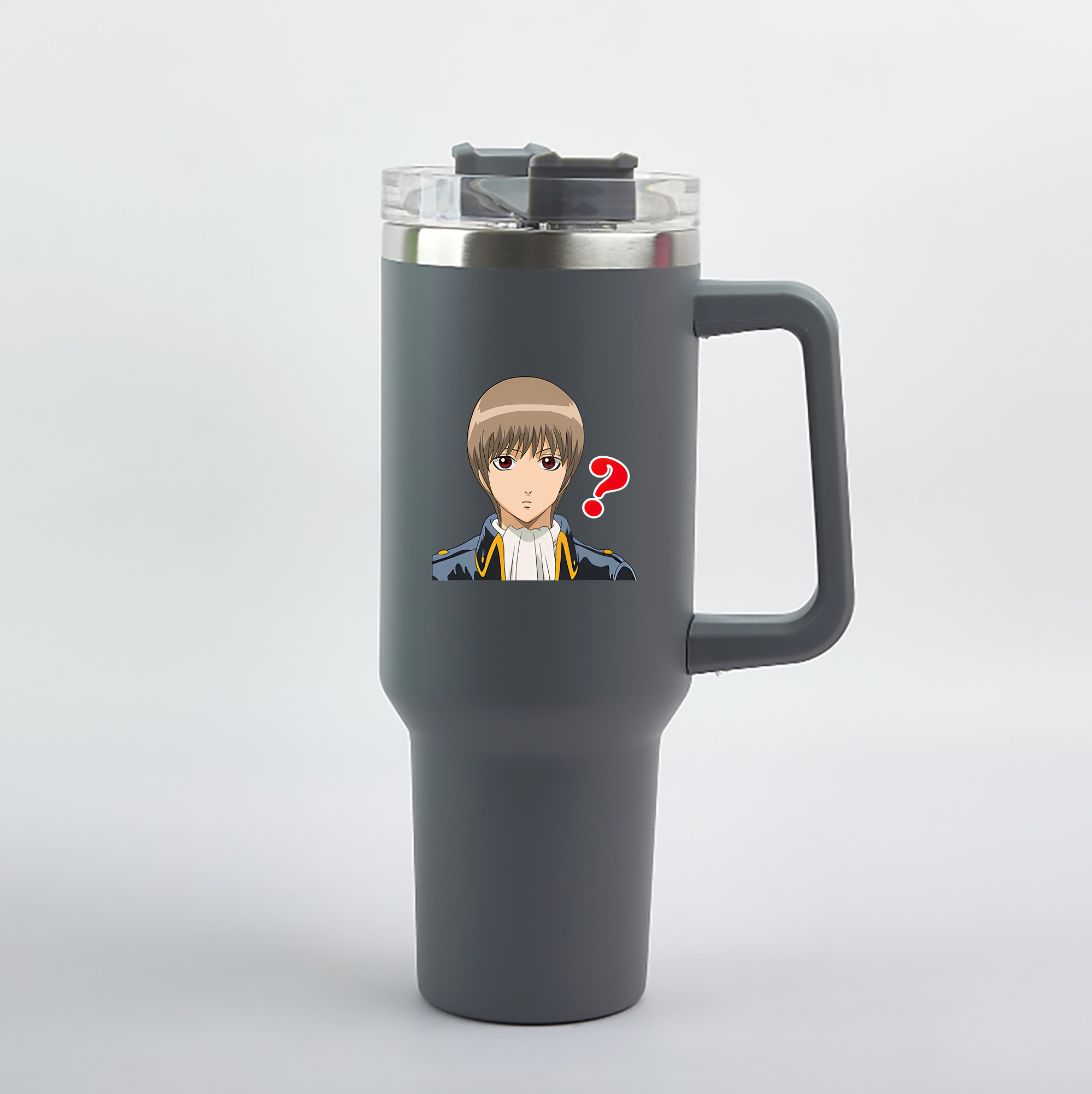 （画像用） ぎんたま 坂田銀時（さかたぎんとき） 神楽 志村新八（しむら しんぱち） GINTAMA Sakata Gintoki Kagura Shimura Shinpachi 1200mL車用タンブラー（カラープリント）