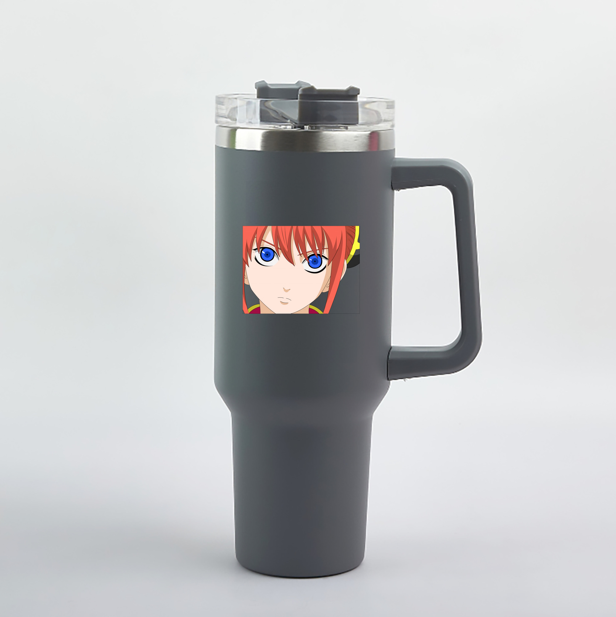 （画像用） ぎんたま 坂田銀時（さかたぎんとき） 神楽 志村新八（しむら しんぱち） GINTAMA Sakata Gintoki Kagura Shimura Shinpachi 1200mL車用タンブラー（カラープリント）