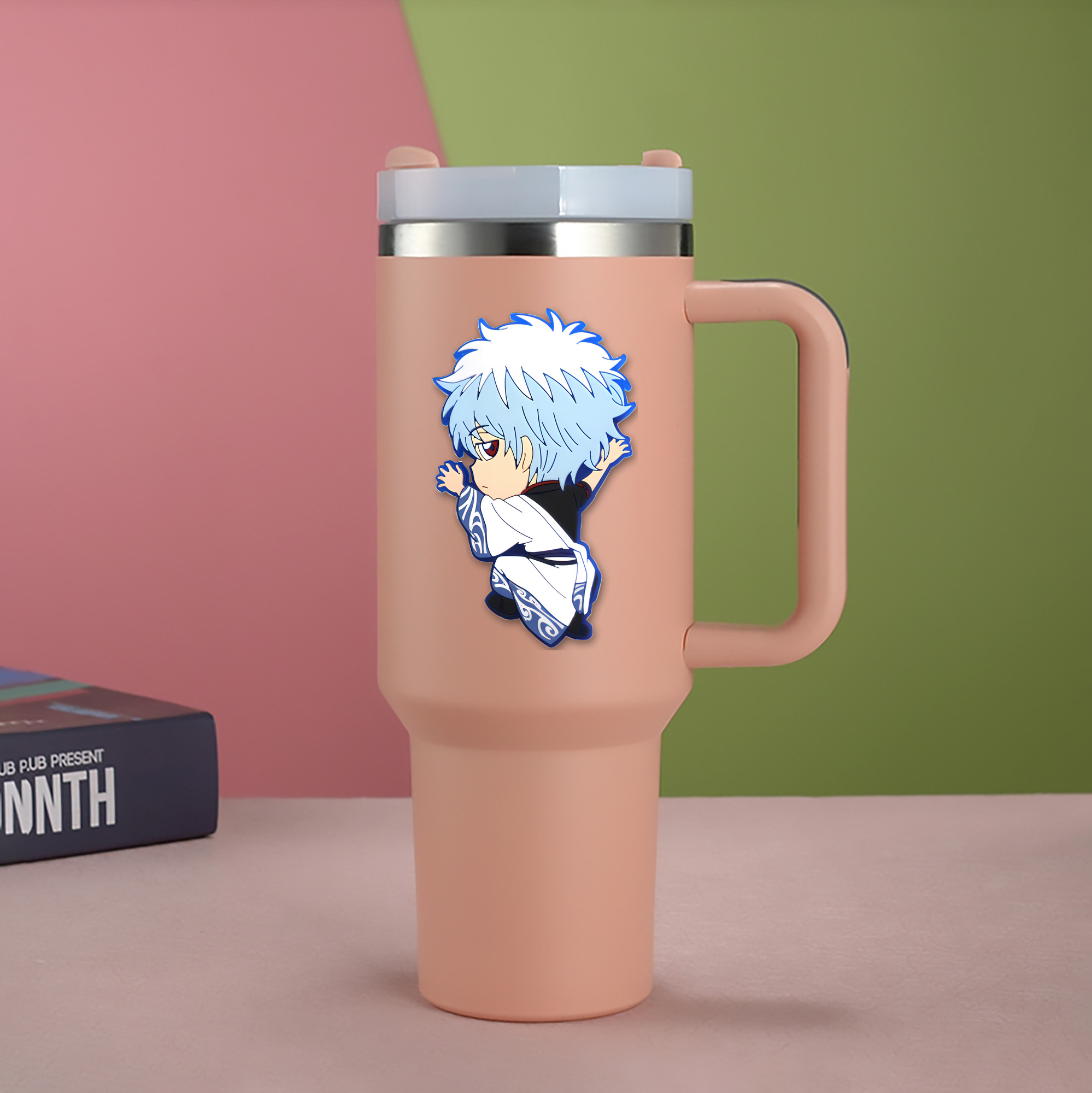 （画像用） ぎんたま 坂田銀時（さかたぎんとき） 神楽 志村新八（しむら しんぱち） GINTAMA Sakata Gintoki Kagura Shimura Shinpachi 1200mL車用タンブラー（カラープリント）