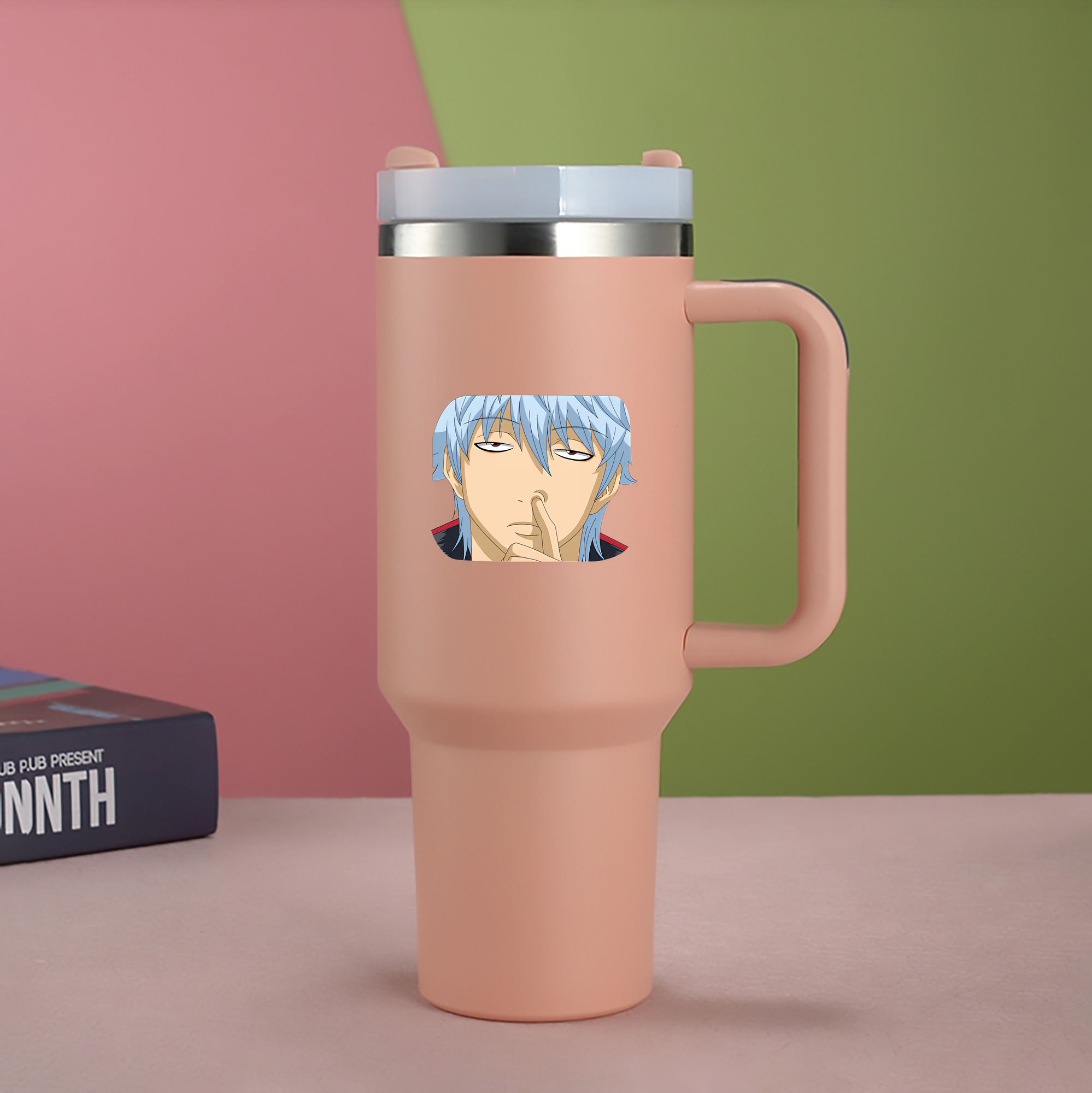 （画像用） ぎんたま 坂田銀時（さかたぎんとき） 神楽 志村新八（しむら しんぱち） GINTAMA Sakata Gintoki Kagura Shimura Shinpachi 1200mL車用タンブラー（カラープリント）