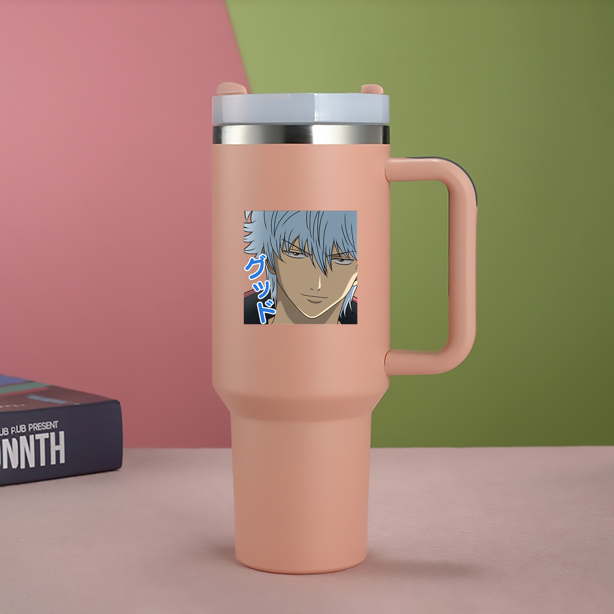 （画像用） ぎんたま 坂田銀時（さかたぎんとき） 神楽 志村新八（しむら しんぱち） GINTAMA Sakata Gintoki Kagura Shimura Shinpachi 1200mL車用タンブラー（カラープリント）