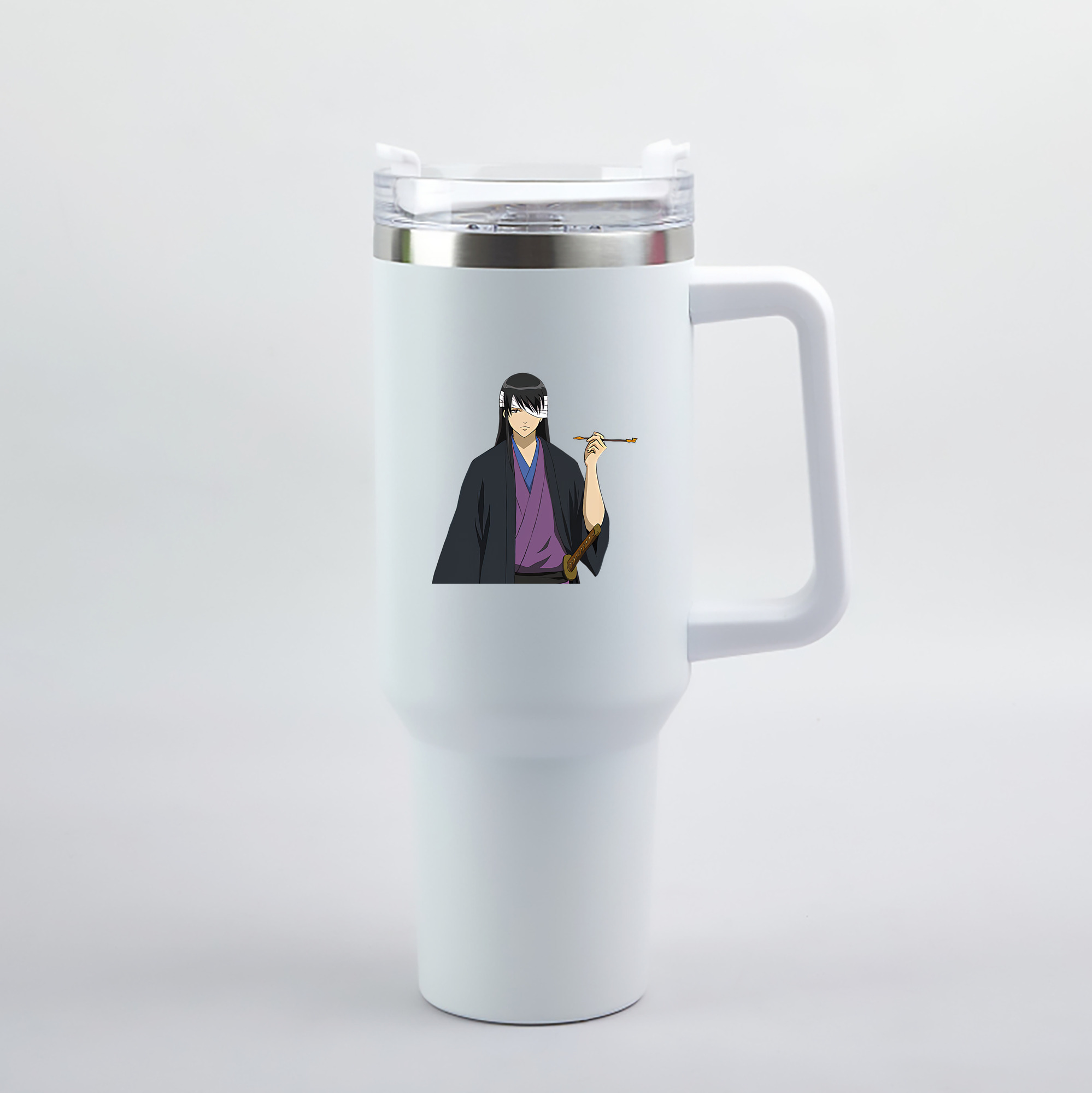 （画像用） ぎんたま 坂田銀時（さかたぎんとき） 神楽 志村新八（しむら しんぱち） GINTAMA Sakata Gintoki Kagura Shimura Shinpachi 1200mL車用タンブラー（カラープリント）