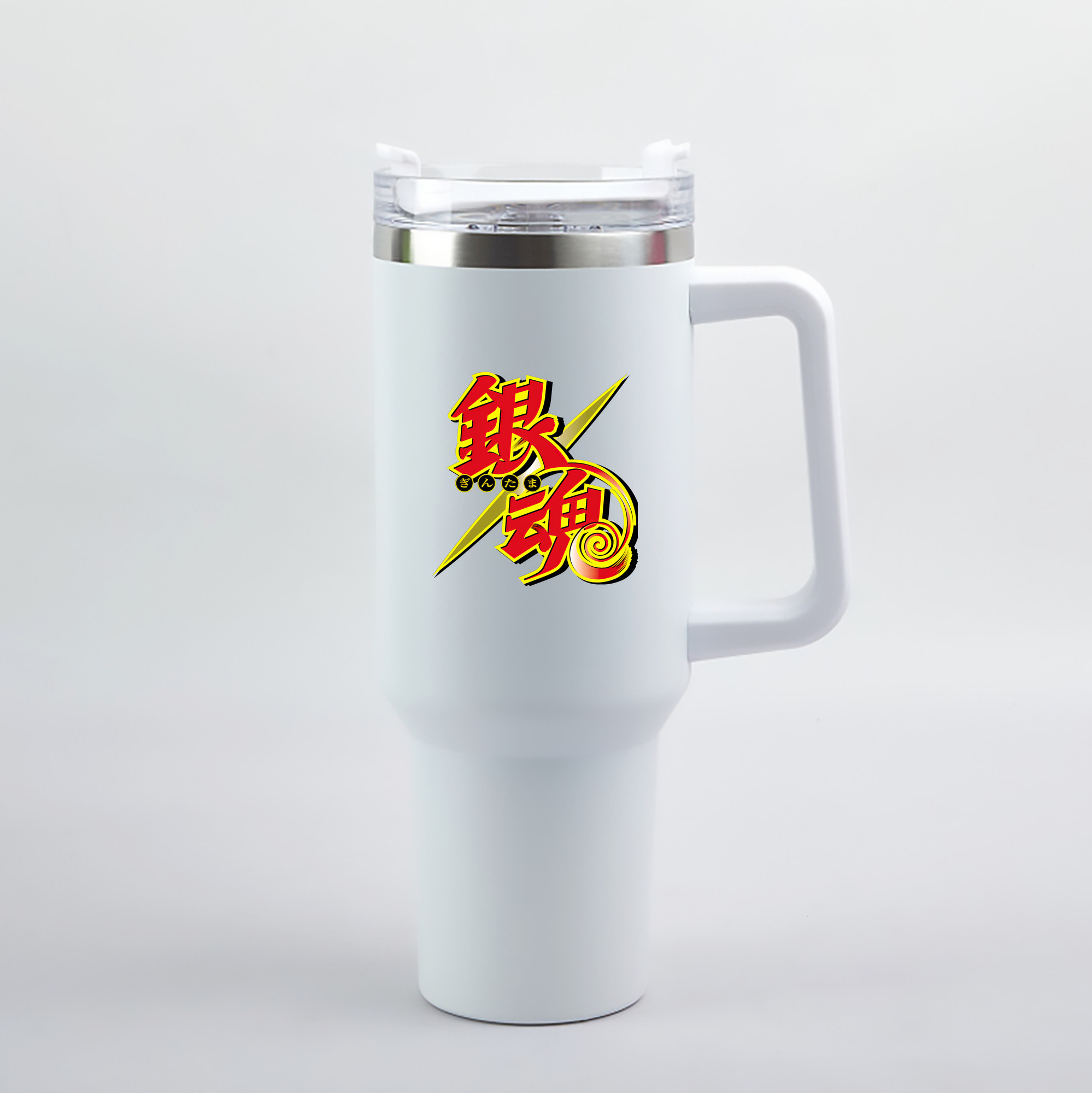 （画像用） ぎんたま 坂田銀時（さかたぎんとき） 神楽 志村新八（しむら しんぱち） GINTAMA Sakata Gintoki Kagura Shimura Shinpachi 1200mL車用タンブラー（カラープリント）
