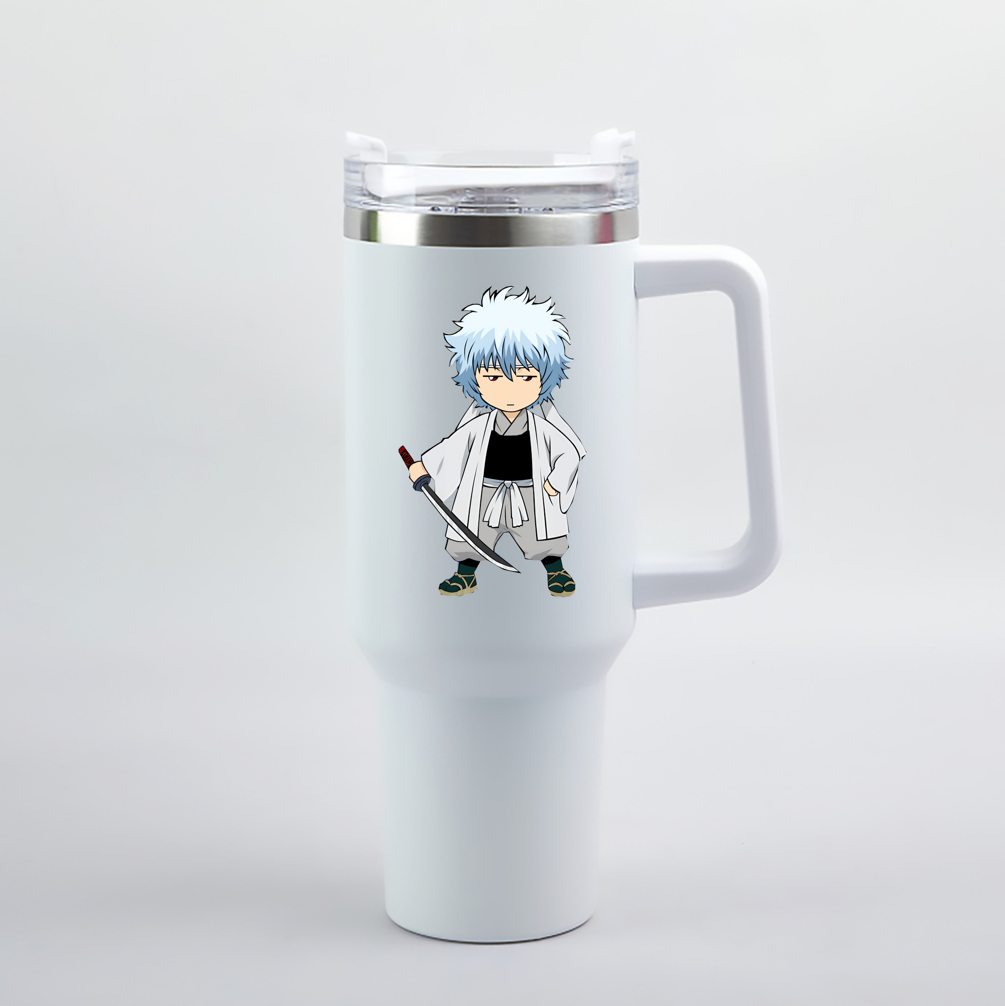 （画像用） ぎんたま 坂田銀時（さかたぎんとき） 神楽 志村新八（しむら しんぱち） GINTAMA Sakata Gintoki Kagura Shimura Shinpachi 1200mL車用タンブラー（カラープリント）