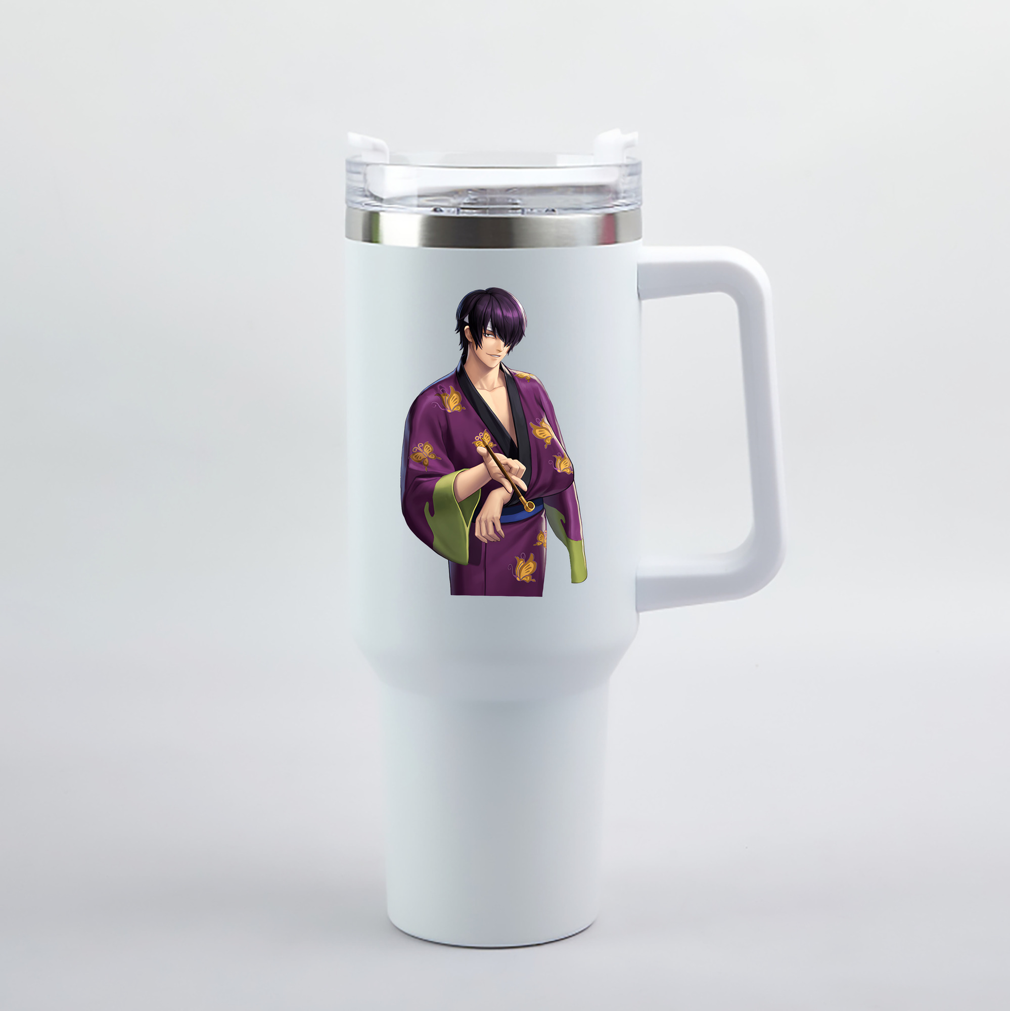（画像用） ぎんたま 坂田銀時（さかたぎんとき） 神楽 志村新八（しむら しんぱち） GINTAMA Sakata Gintoki Kagura Shimura Shinpachi 1200mL車用タンブラー（カラープリント）