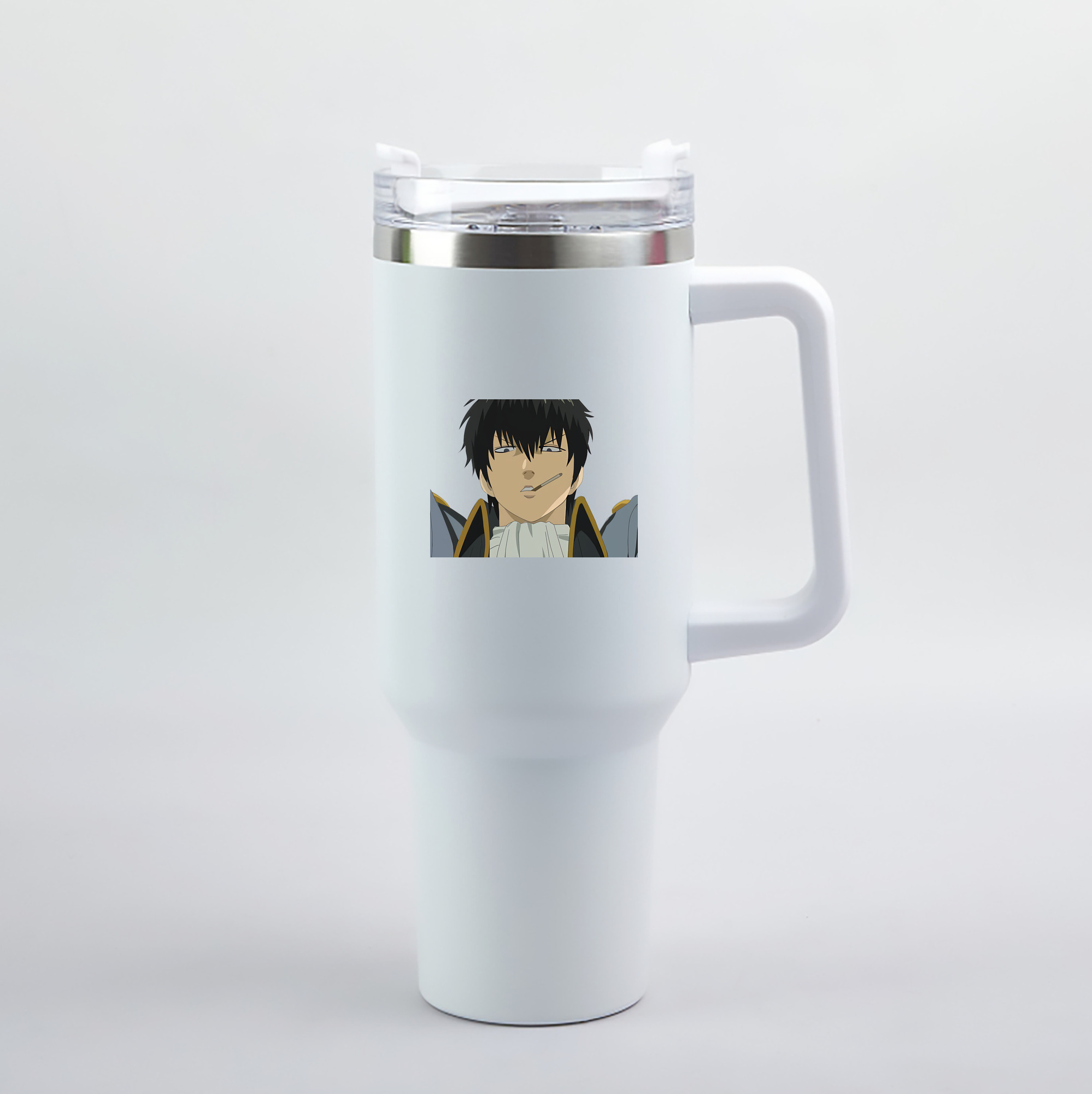 （画像用） ぎんたま 坂田銀時（さかたぎんとき） 神楽 志村新八（しむら しんぱち） GINTAMA Sakata Gintoki Kagura Shimura Shinpachi 1200mL車用タンブラー（カラープリント）