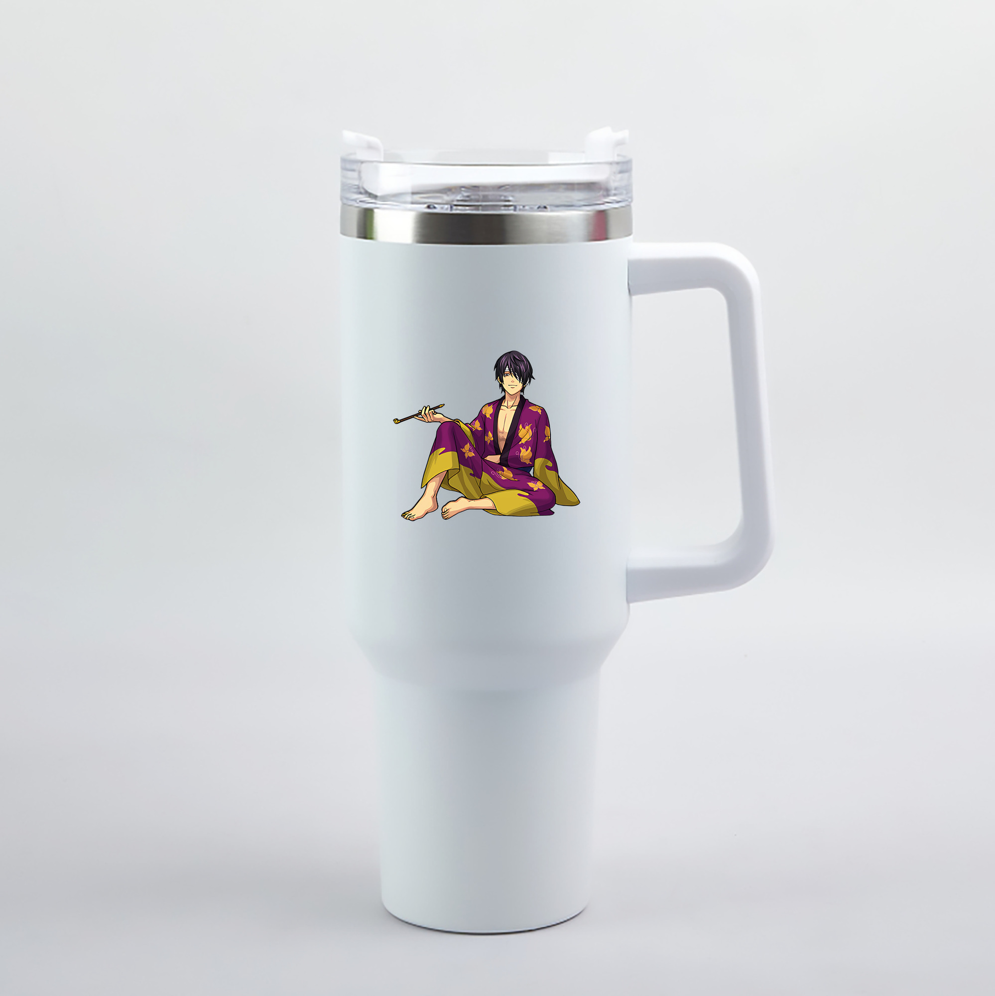 （画像用） ぎんたま 坂田銀時（さかたぎんとき） 神楽 志村新八（しむら しんぱち） GINTAMA Sakata Gintoki Kagura Shimura Shinpachi 1200mL車用タンブラー（カラープリント）