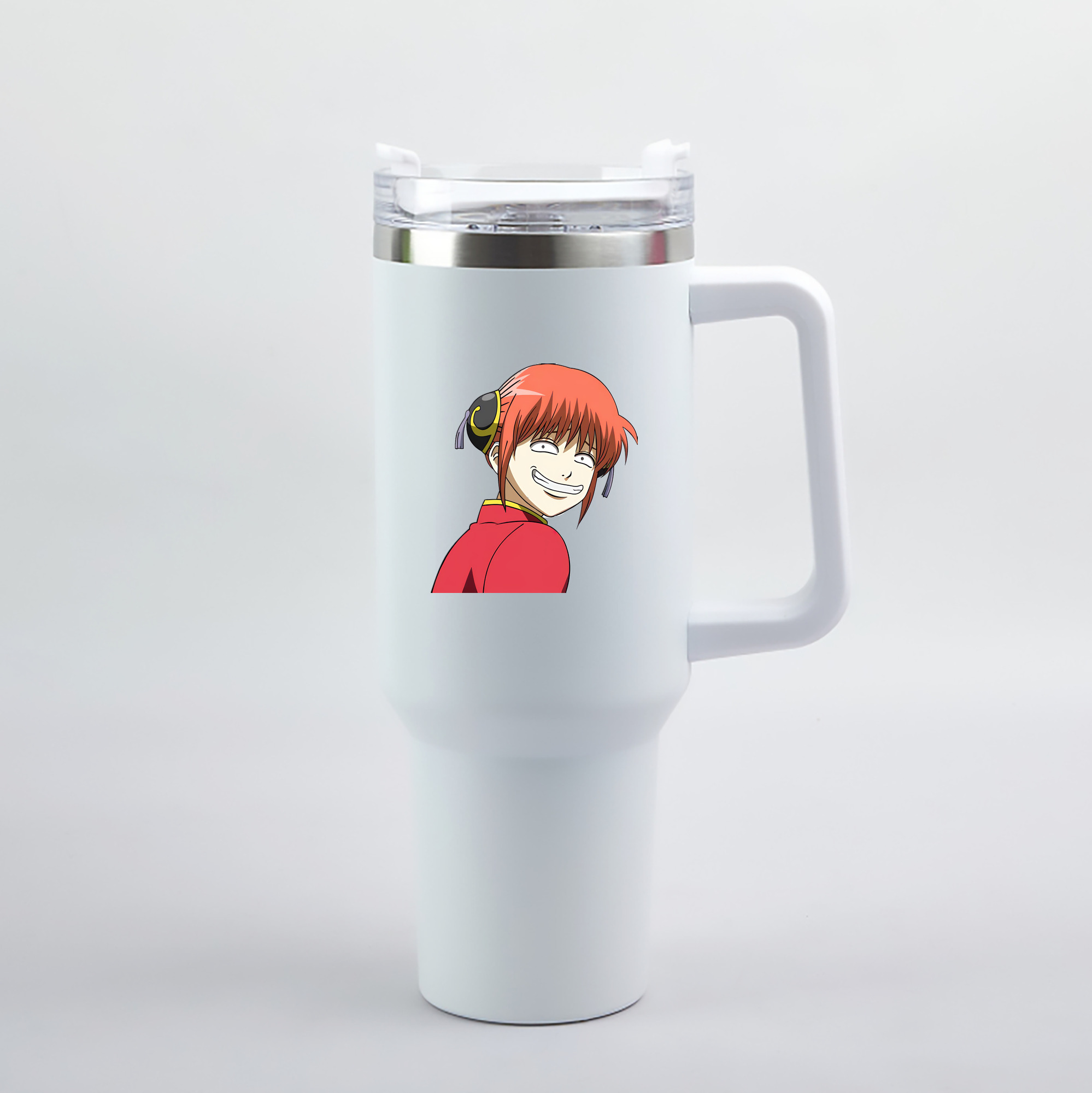 （画像用） ぎんたま 坂田銀時（さかたぎんとき） 神楽 志村新八（しむら しんぱち） GINTAMA Sakata Gintoki Kagura Shimura Shinpachi 1200mL車用タンブラー（カラープリント）