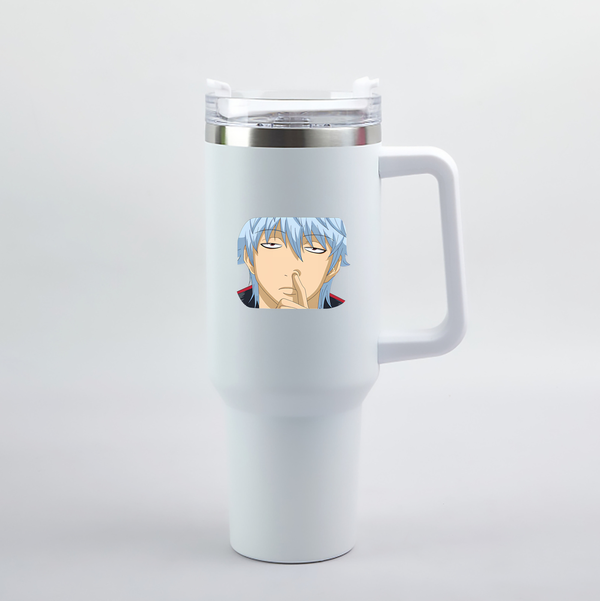 （画像用） ぎんたま 坂田銀時（さかたぎんとき） 神楽 志村新八（しむら しんぱち） GINTAMA Sakata Gintoki Kagura Shimura Shinpachi 1200mL車用タンブラー（カラープリント）