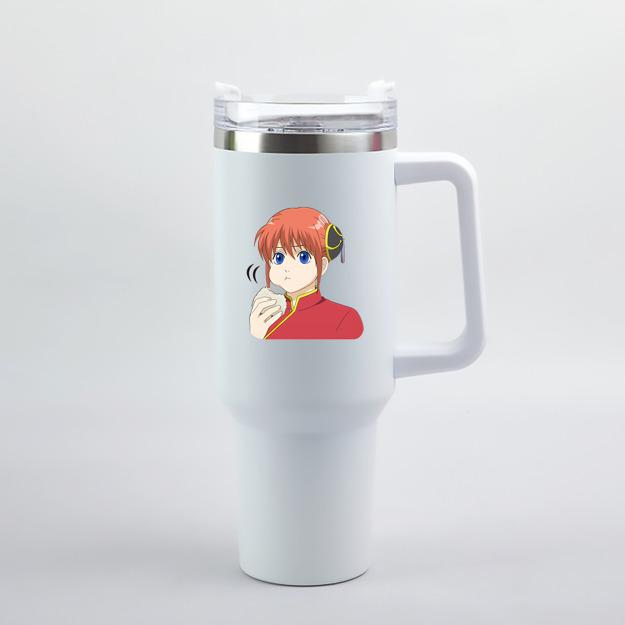 （画像用） ぎんたま 坂田銀時（さかたぎんとき） 神楽 志村新八（しむら しんぱち） GINTAMA Sakata Gintoki Kagura Shimura Shinpachi 1200mL車用タンブラー（カラープリント）