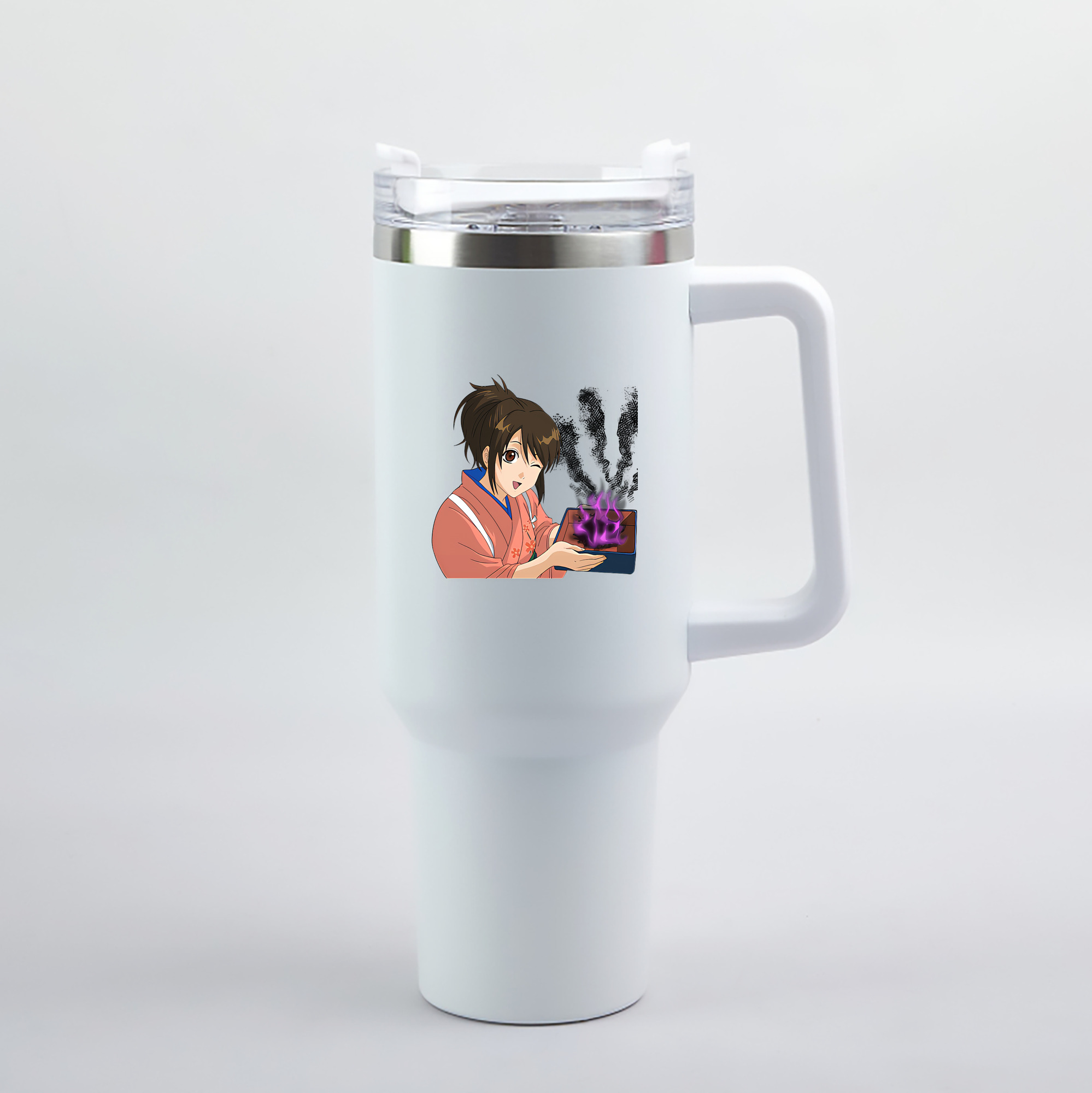 （画像用） ぎんたま 坂田銀時（さかたぎんとき） 神楽 志村新八（しむら しんぱち） GINTAMA Sakata Gintoki Kagura Shimura Shinpachi 1200mL車用タンブラー（カラープリント）