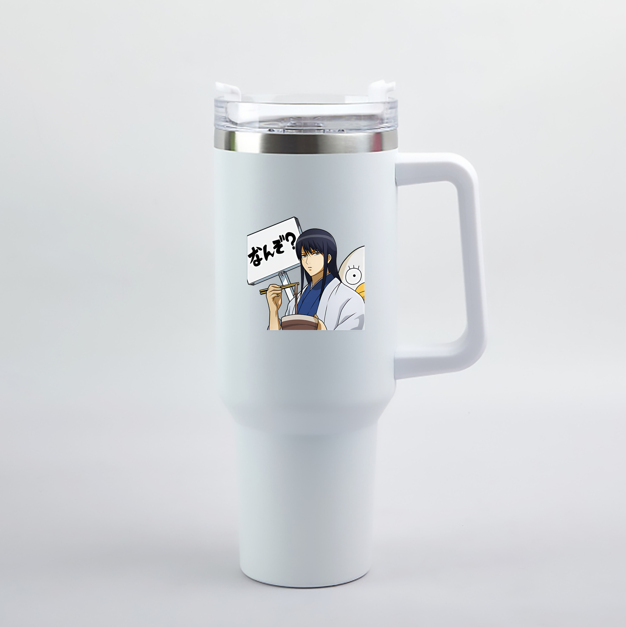 （画像用） ぎんたま 坂田銀時（さかたぎんとき） 神楽 志村新八（しむら しんぱち） GINTAMA Sakata Gintoki Kagura Shimura Shinpachi 1200mL車用タンブラー（カラープリント）