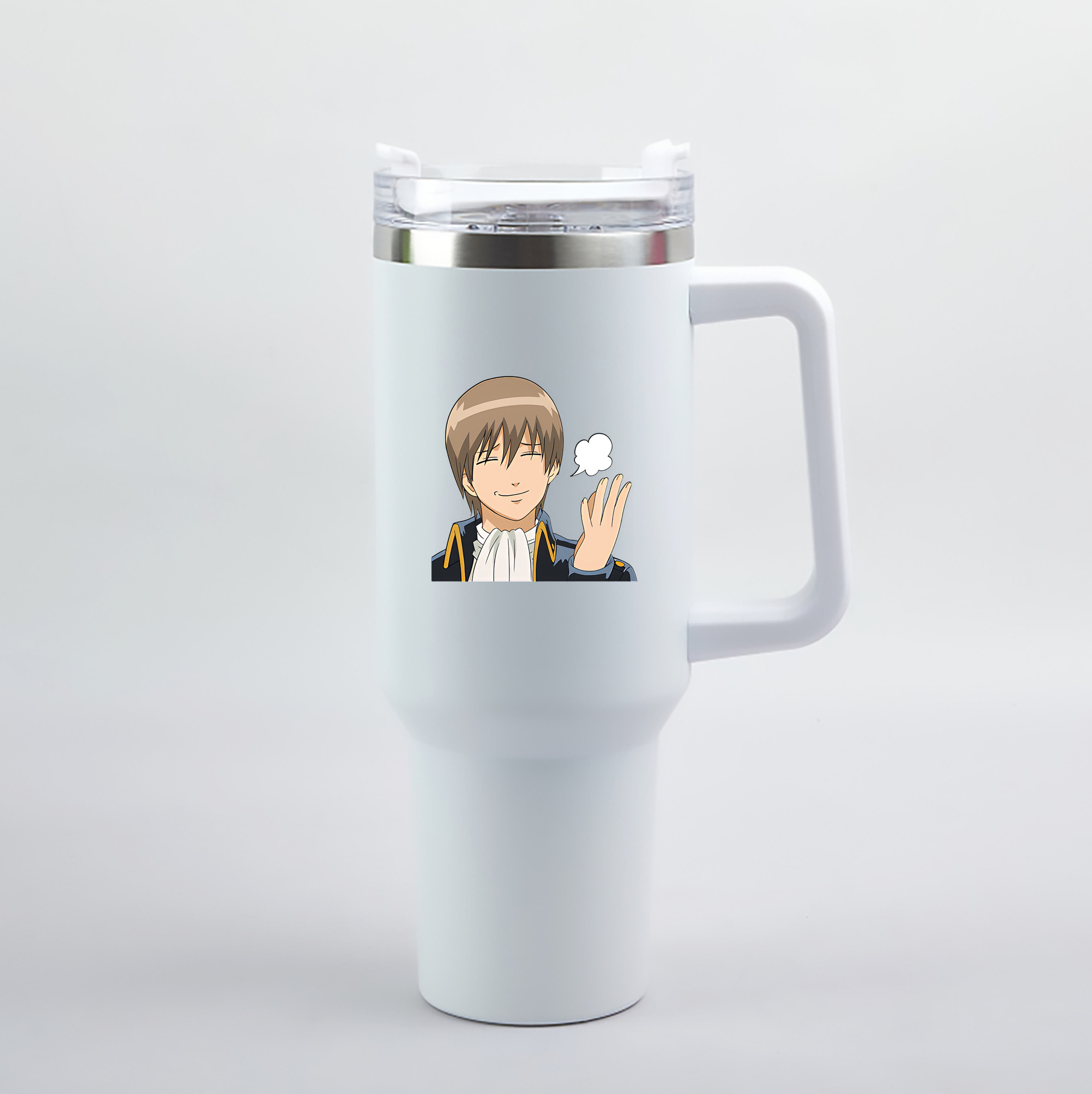 （画像用） ぎんたま 坂田銀時（さかたぎんとき） 神楽 志村新八（しむら しんぱち） GINTAMA Sakata Gintoki Kagura Shimura Shinpachi 1200mL車用タンブラー（カラープリント）