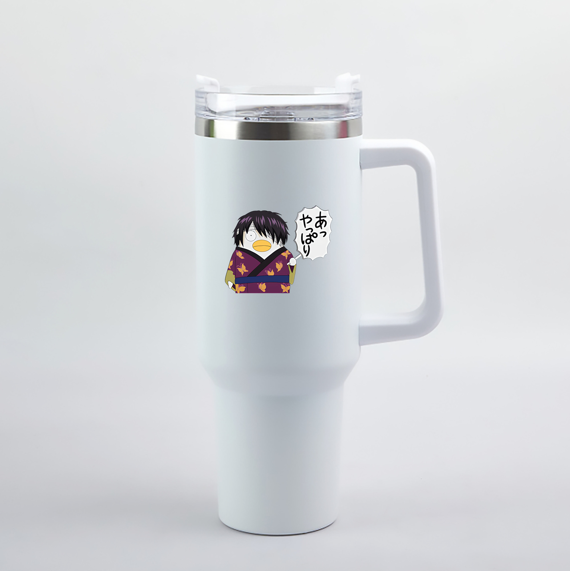 （画像用） ぎんたま 坂田銀時（さかたぎんとき） 神楽 志村新八（しむら しんぱち） GINTAMA Sakata Gintoki Kagura Shimura Shinpachi 1200mL車用タンブラー（カラープリント）