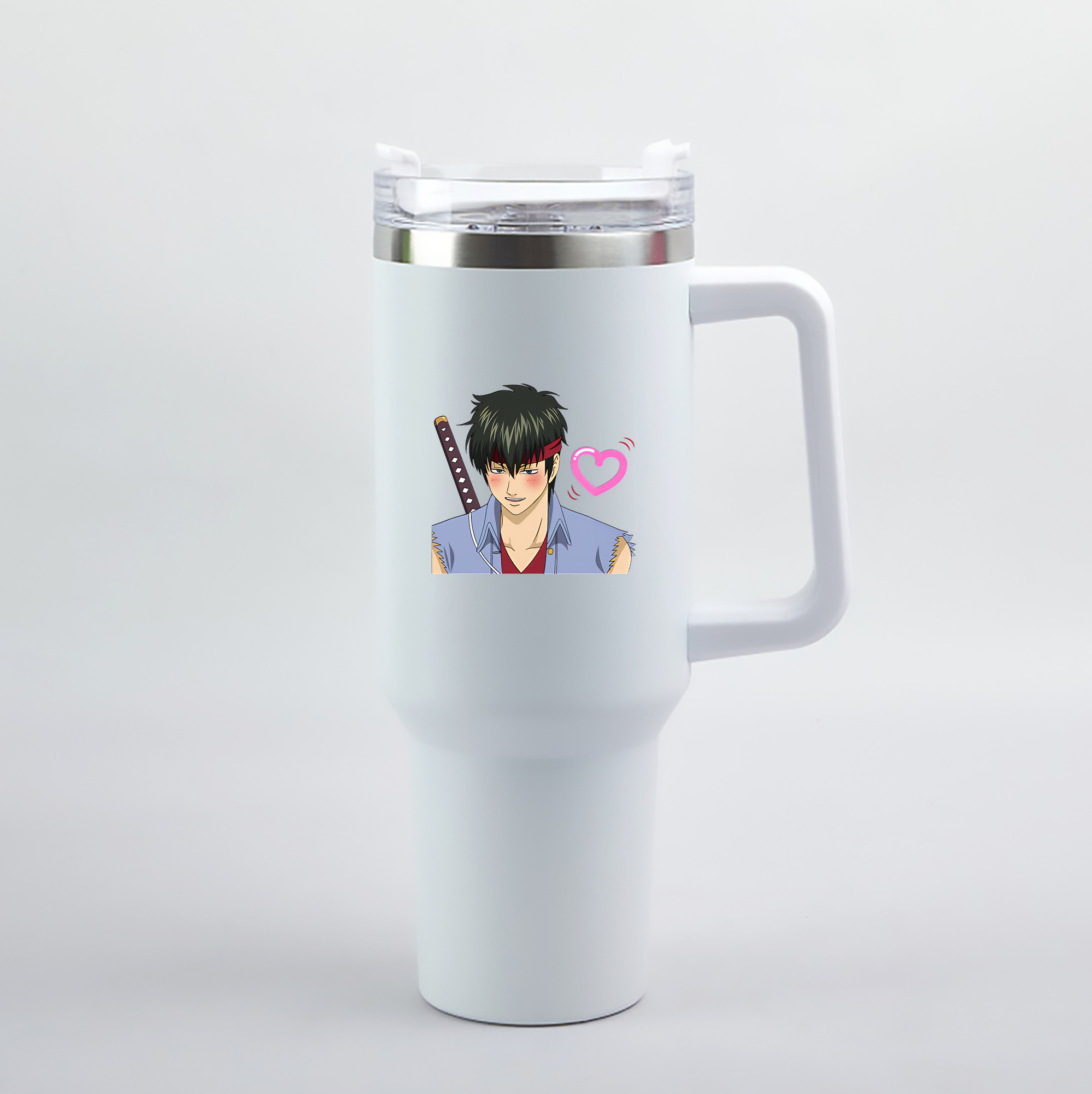 （画像用） ぎんたま 坂田銀時（さかたぎんとき） 神楽 志村新八（しむら しんぱち） GINTAMA Sakata Gintoki Kagura Shimura Shinpachi 1200mL車用タンブラー（カラープリント）