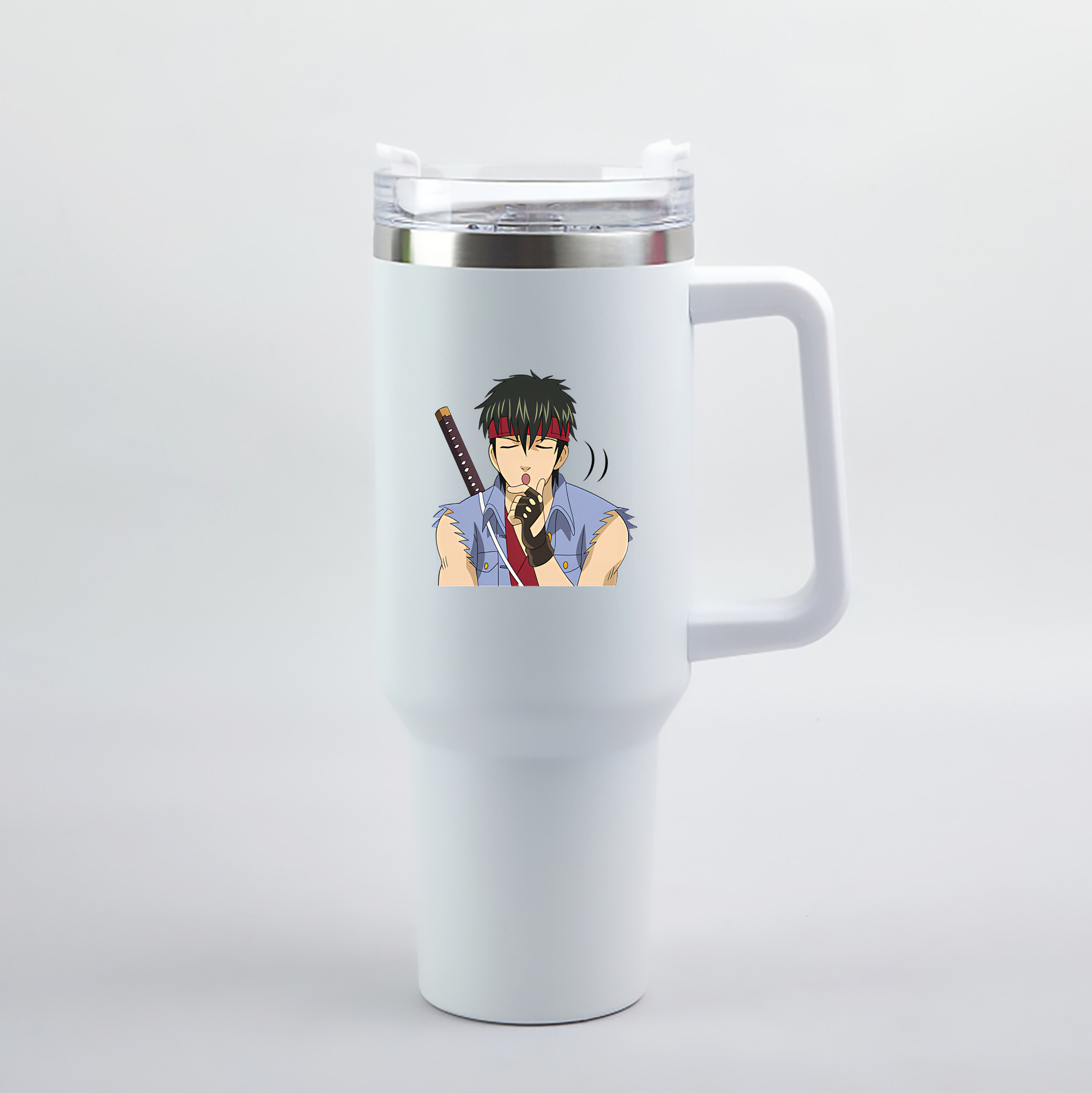 （画像用） ぎんたま 坂田銀時（さかたぎんとき） 神楽 志村新八（しむら しんぱち） GINTAMA Sakata Gintoki Kagura Shimura Shinpachi 1200mL車用タンブラー（カラープリント）