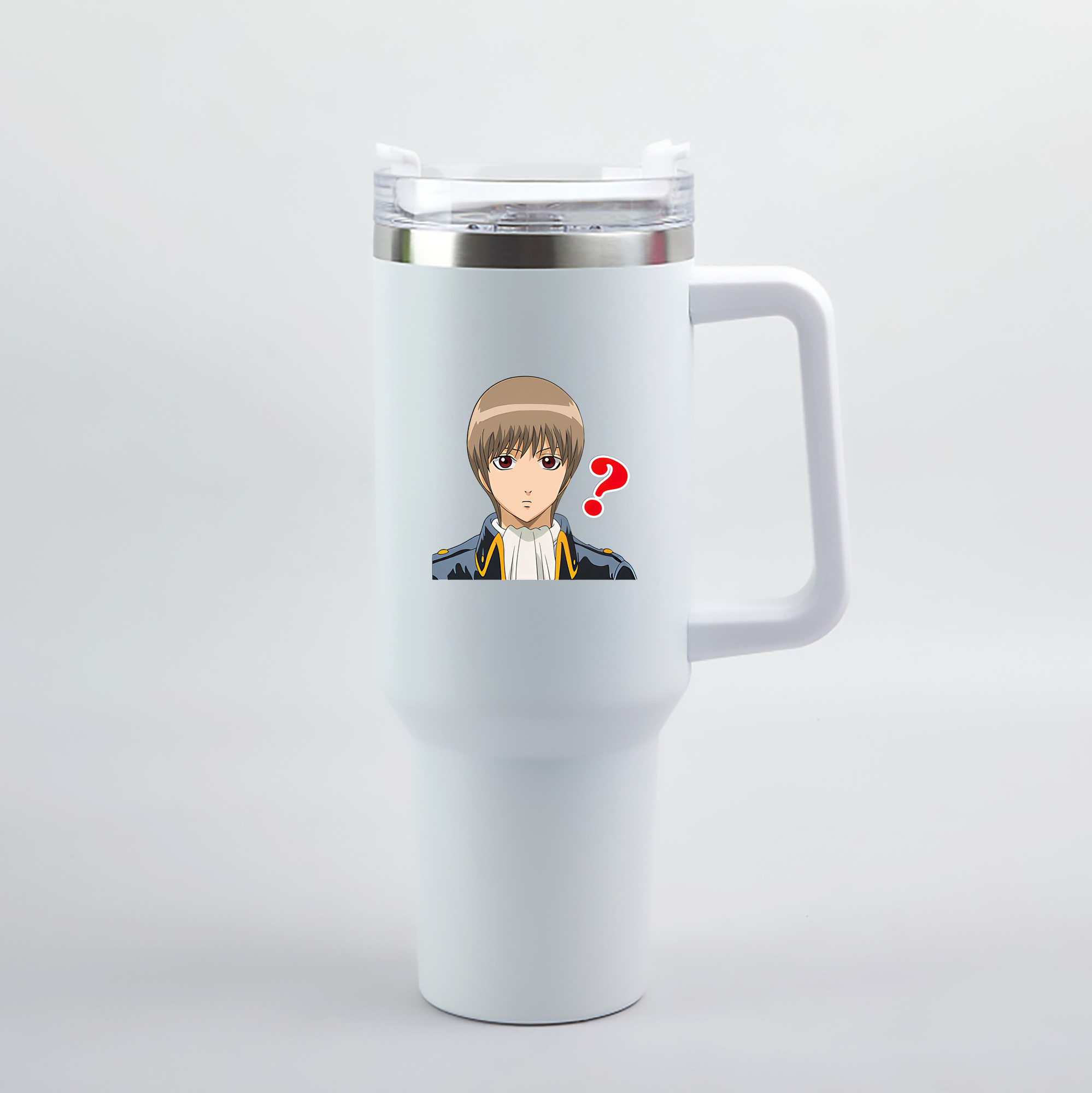 （画像用） ぎんたま 坂田銀時（さかたぎんとき） 神楽 志村新八（しむら しんぱち） GINTAMA Sakata Gintoki Kagura Shimura Shinpachi 1200mL車用タンブラー（カラープリント）