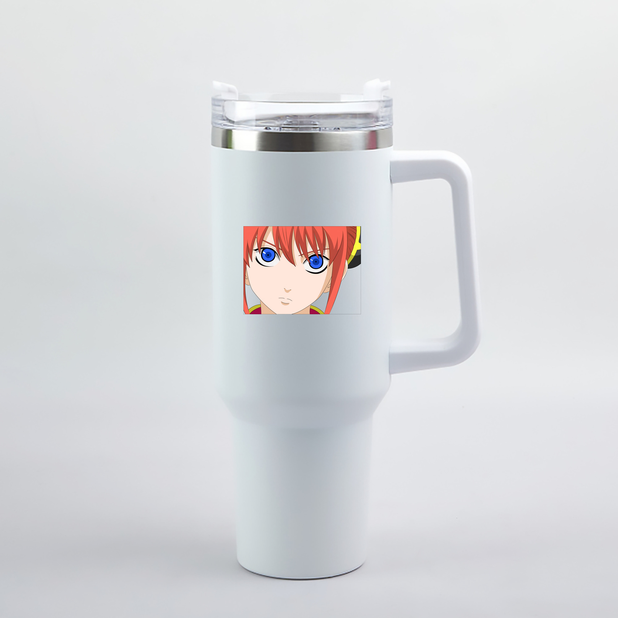 （画像用） ぎんたま 坂田銀時（さかたぎんとき） 神楽 志村新八（しむら しんぱち） GINTAMA Sakata Gintoki Kagura Shimura Shinpachi 1200mL車用タンブラー（カラープリント）