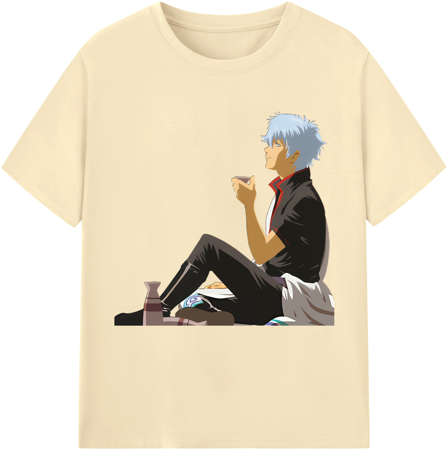 （画像用） ぎんたま 坂田銀時（さかたぎんとき） 神楽 志村新八（しむら しんぱち） GINTAMA Sakata Gintoki Kagura Shimura Shinpachi 綿100％半袖Tシャツ（フロントプリント）