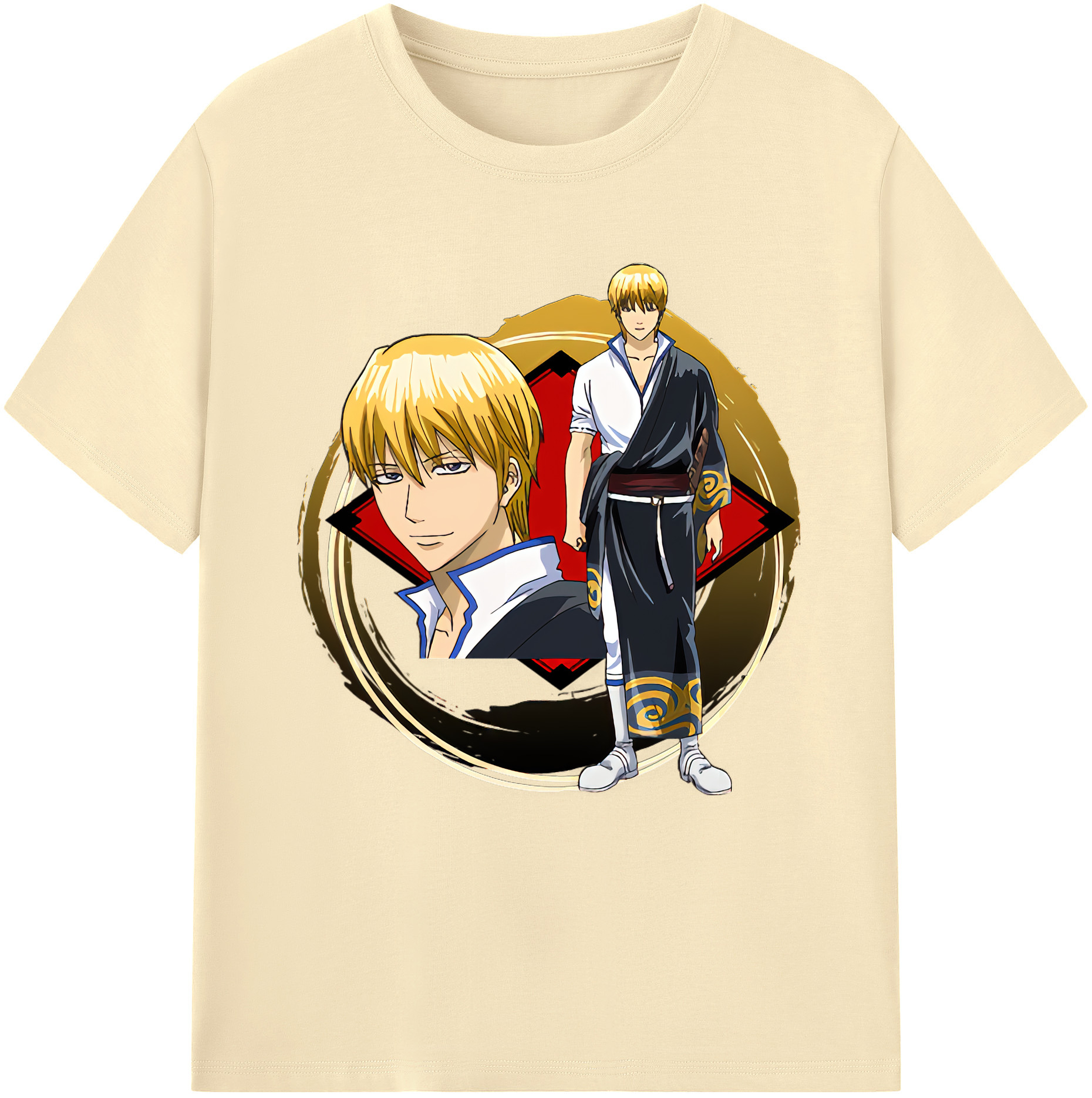 （画像用） ぎんたま 坂田銀時（さかたぎんとき） 神楽 志村新八（しむら しんぱち） GINTAMA Sakata Gintoki Kagura Shimura Shinpachi 綿100％半袖Tシャツ（フロントプリント）
