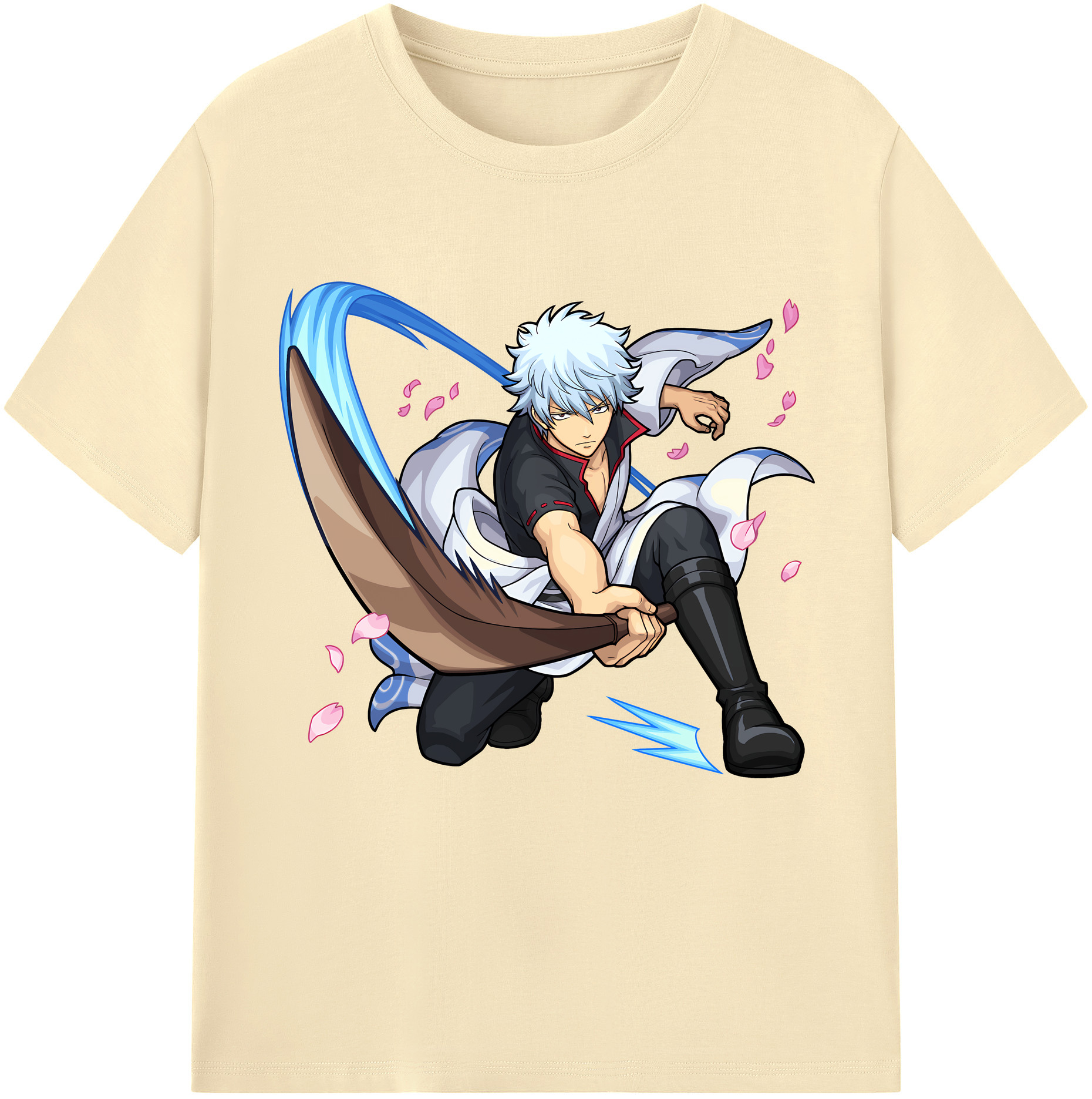 （画像用） ぎんたま 坂田銀時（さかたぎんとき） 神楽 志村新八（しむら しんぱち） GINTAMA Sakata Gintoki Kagura Shimura Shinpachi 綿100％半袖Tシャツ（フロントプリント）