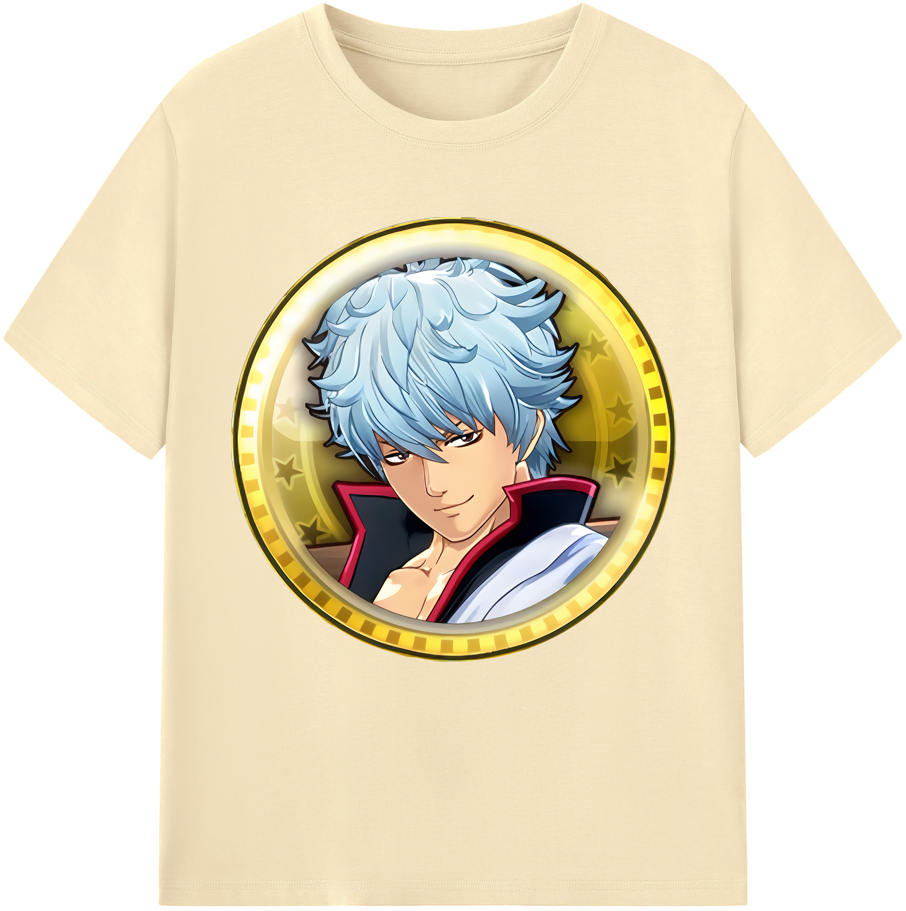 （画像用） ぎんたま 坂田銀時（さかたぎんとき） 神楽 志村新八（しむら しんぱち） GINTAMA Sakata Gintoki Kagura Shimura Shinpachi 綿100％半袖Tシャツ（フロントプリント）