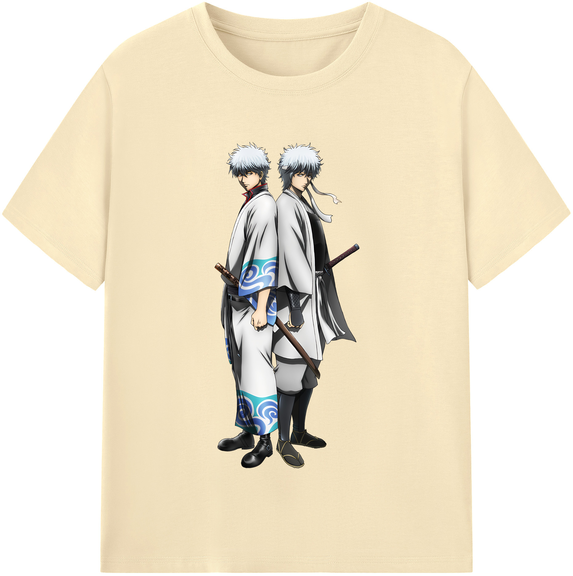 （画像用） ぎんたま 坂田銀時（さかたぎんとき） 神楽 志村新八（しむら しんぱち） GINTAMA Sakata Gintoki Kagura Shimura Shinpachi 綿100％半袖Tシャツ（フロントプリント）