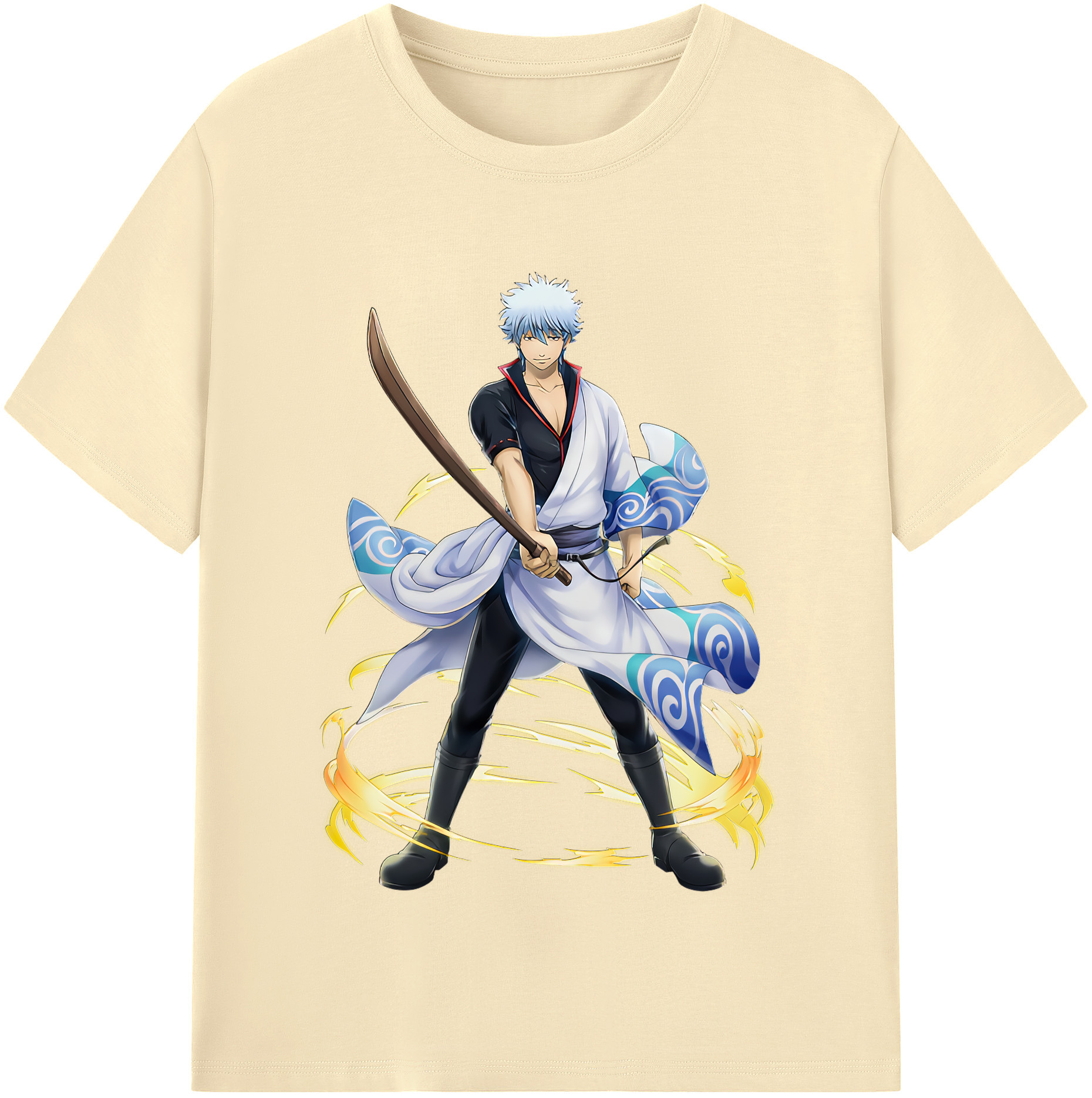 （画像用） ぎんたま 坂田銀時（さかたぎんとき） 神楽 志村新八（しむら しんぱち） GINTAMA Sakata Gintoki Kagura Shimura Shinpachi 綿100％半袖Tシャツ（フロントプリント）