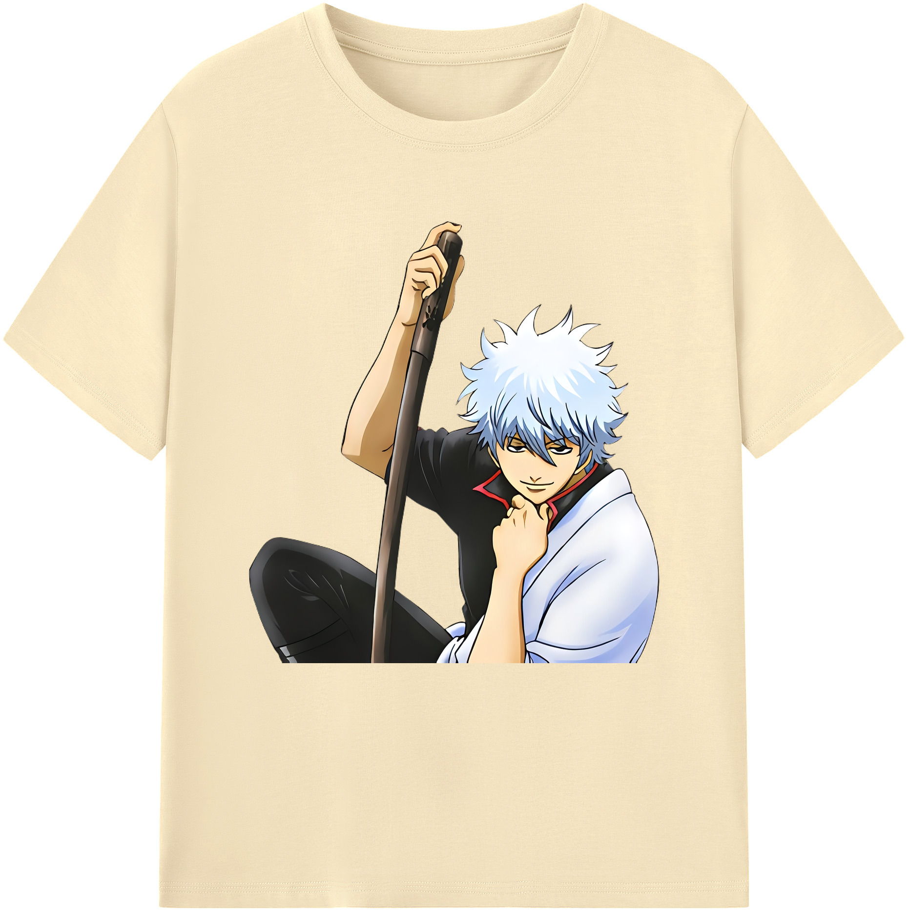 （画像用） ぎんたま 坂田銀時（さかたぎんとき） 神楽 志村新八（しむら しんぱち） GINTAMA Sakata Gintoki Kagura Shimura Shinpachi 綿100％半袖Tシャツ（フロントプリント）