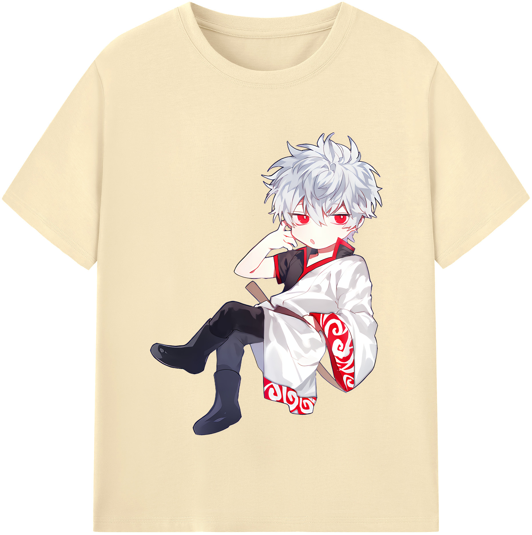 （画像用） ぎんたま 坂田銀時（さかたぎんとき） 神楽 志村新八（しむら しんぱち） GINTAMA Sakata Gintoki Kagura Shimura Shinpachi 綿100％半袖Tシャツ（フロントプリント）