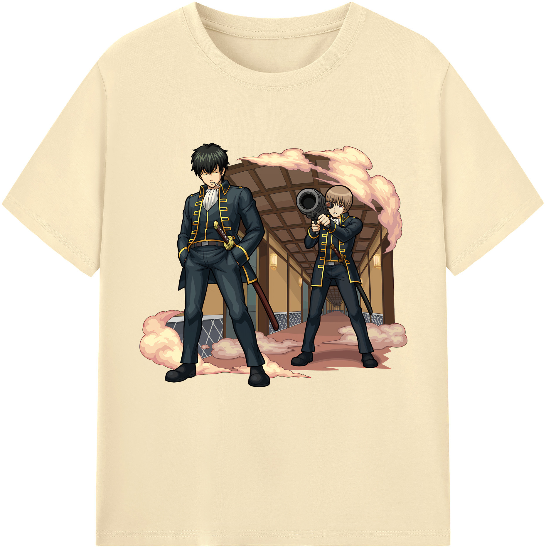 （画像用） ぎんたま 坂田銀時（さかたぎんとき） 神楽 志村新八（しむら しんぱち） GINTAMA Sakata Gintoki Kagura Shimura Shinpachi 綿100％半袖Tシャツ（フロントプリント）