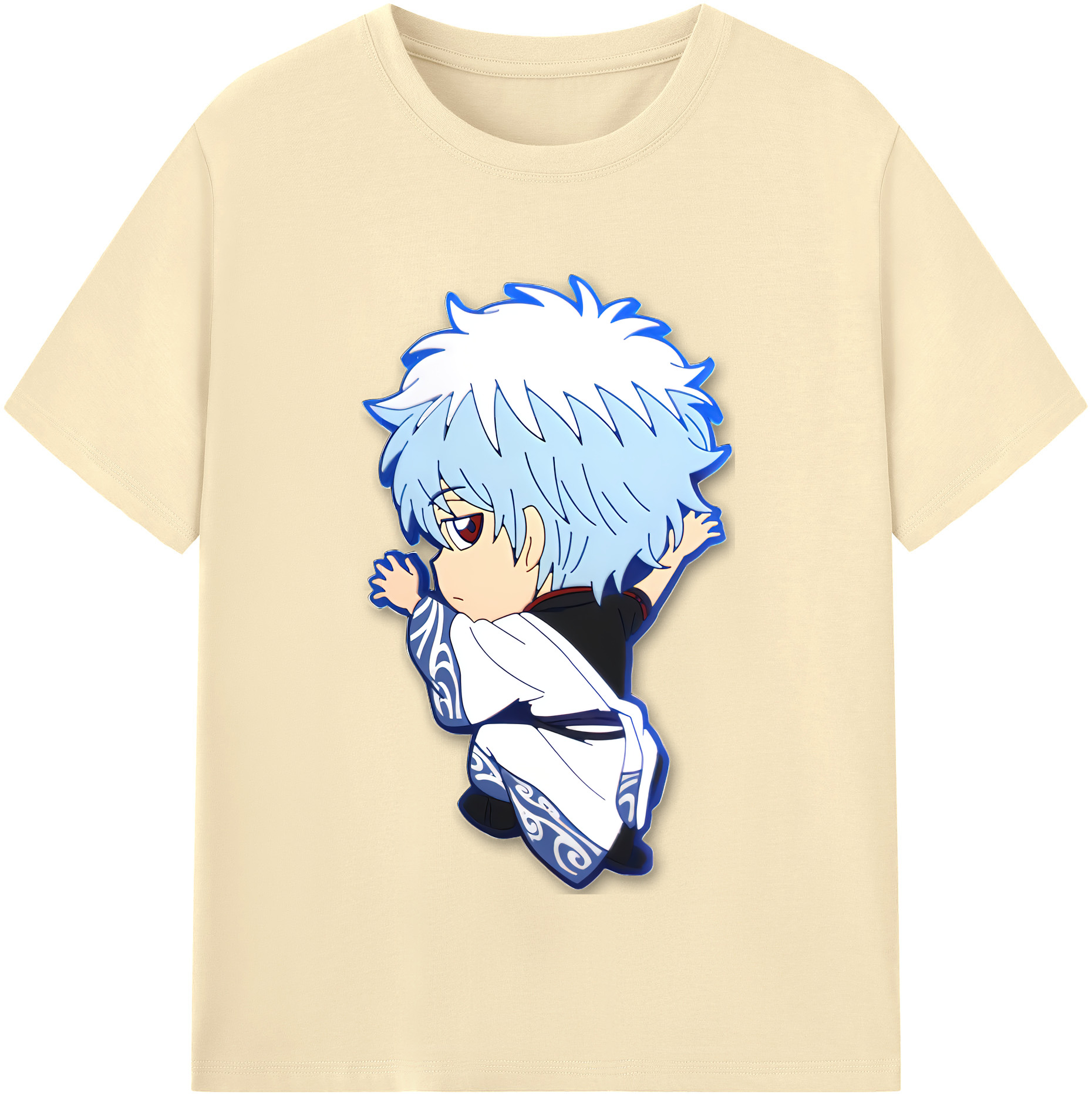 （画像用） ぎんたま 坂田銀時（さかたぎんとき） 神楽 志村新八（しむら しんぱち） GINTAMA Sakata Gintoki Kagura Shimura Shinpachi 綿100％半袖Tシャツ（フロントプリント）