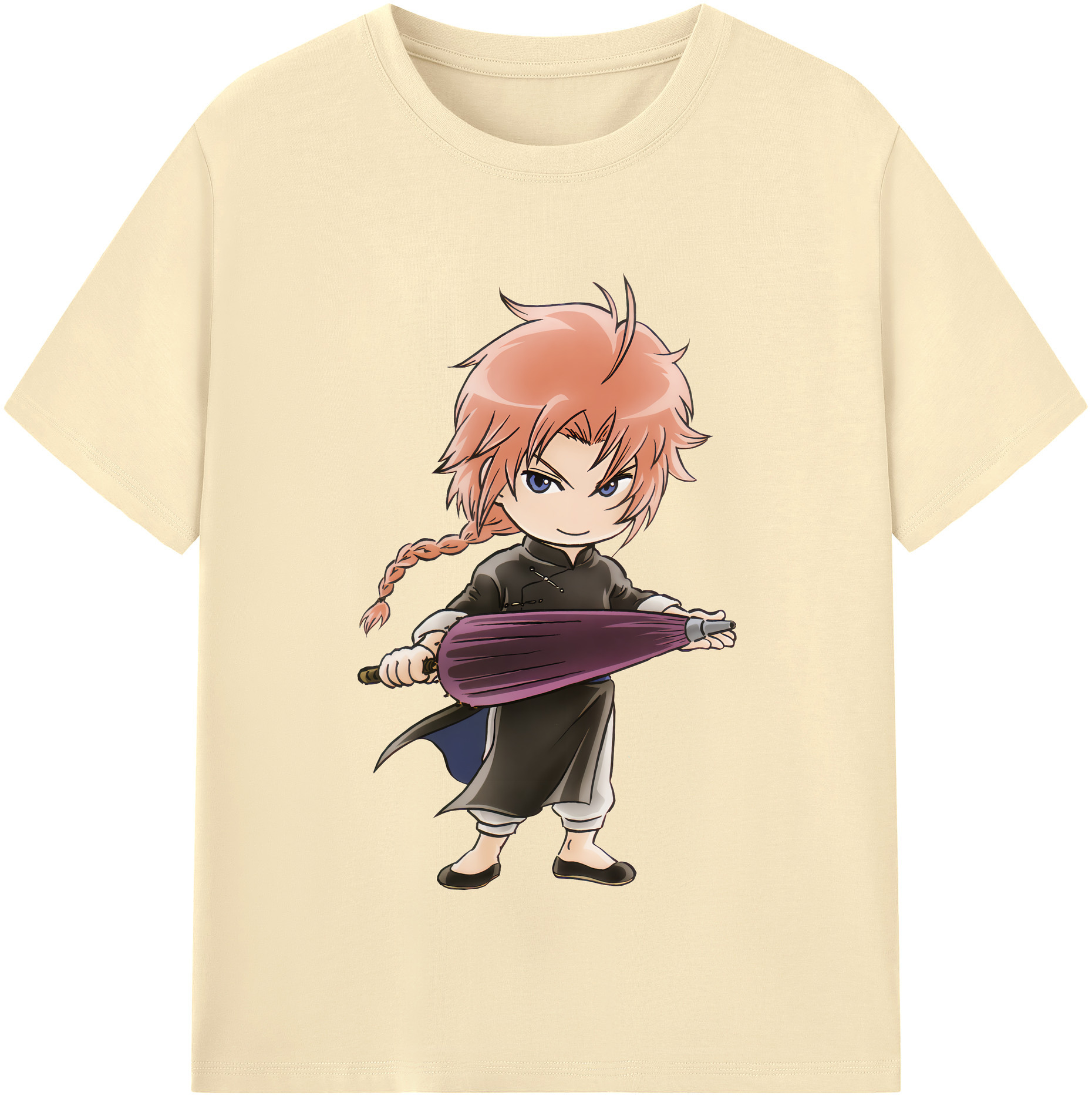 （画像用） ぎんたま 坂田銀時（さかたぎんとき） 神楽 志村新八（しむら しんぱち） GINTAMA Sakata Gintoki Kagura Shimura Shinpachi 綿100％半袖Tシャツ（フロントプリント）