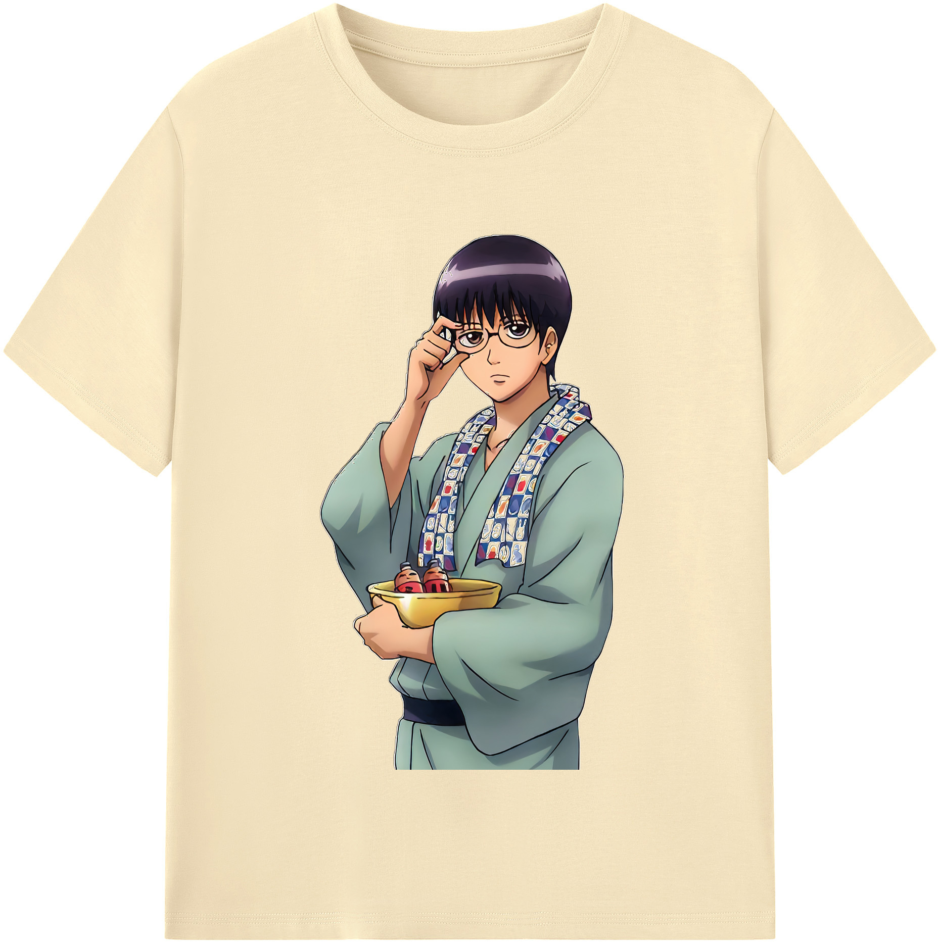 （画像用） ぎんたま 坂田銀時（さかたぎんとき） 神楽 志村新八（しむら しんぱち） GINTAMA Sakata Gintoki Kagura Shimura Shinpachi 綿100％半袖Tシャツ（フロントプリント）