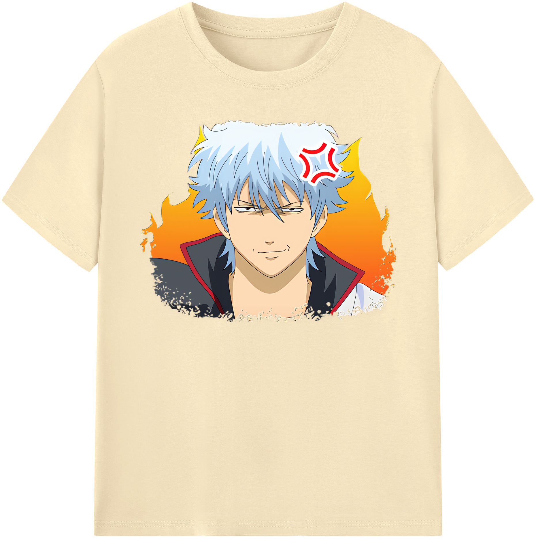（画像用） ぎんたま 坂田銀時（さかたぎんとき） 神楽 志村新八（しむら しんぱち） GINTAMA Sakata Gintoki Kagura Shimura Shinpachi 綿100％半袖Tシャツ（フロントプリント）