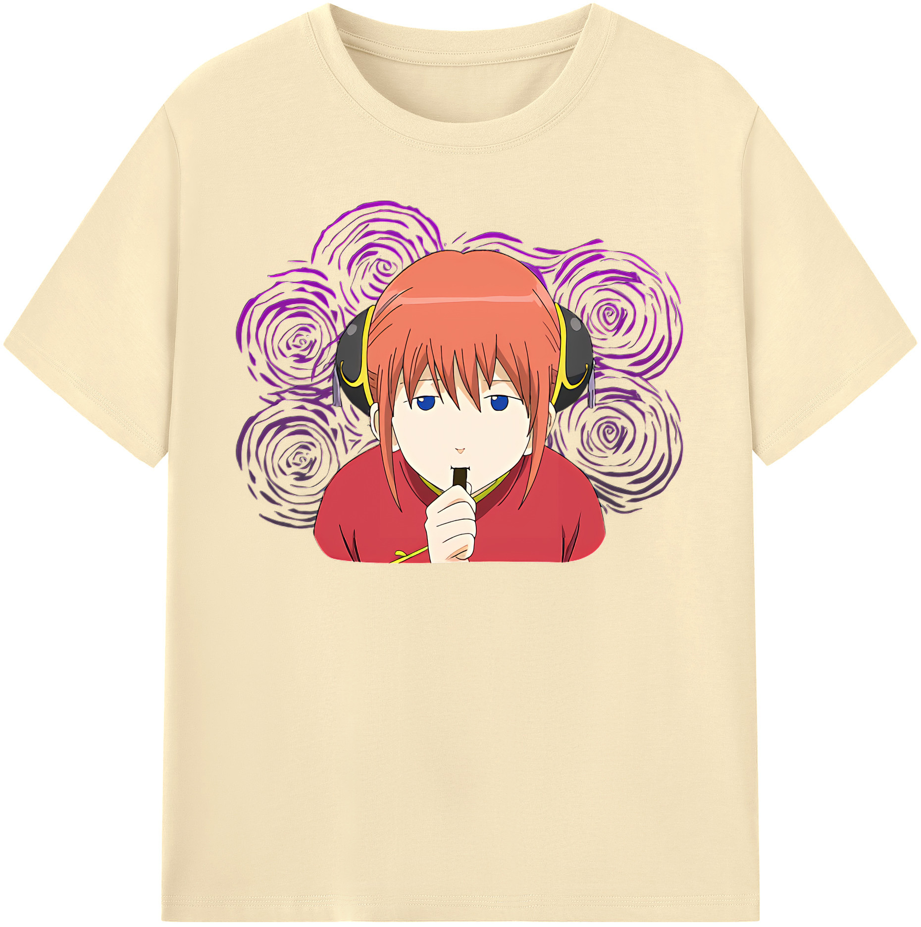 （画像用） ぎんたま 坂田銀時（さかたぎんとき） 神楽 志村新八（しむら しんぱち） GINTAMA Sakata Gintoki Kagura Shimura Shinpachi 綿100％半袖Tシャツ（フロントプリント）
