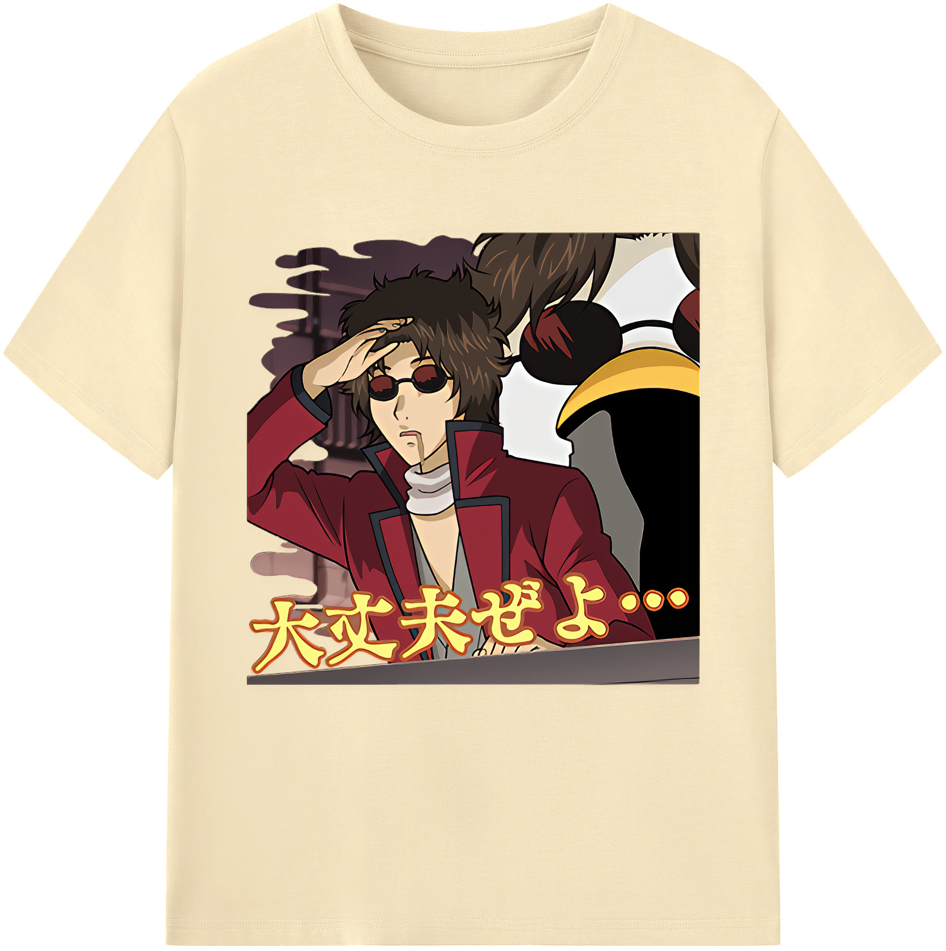 （画像用） ぎんたま 坂田銀時（さかたぎんとき） 神楽 志村新八（しむら しんぱち） GINTAMA Sakata Gintoki Kagura Shimura Shinpachi 綿100％半袖Tシャツ（フロントプリント）