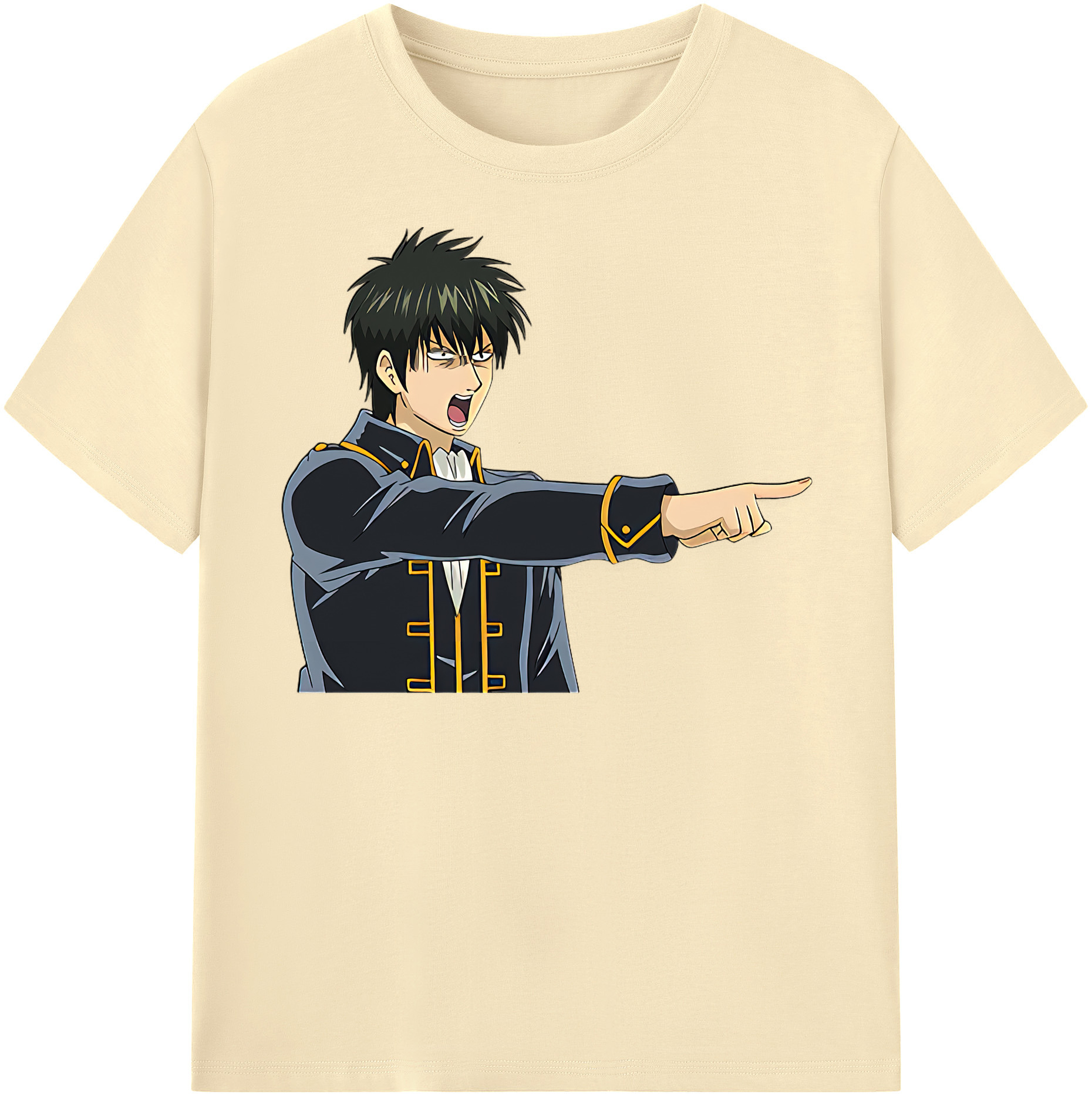 （画像用） ぎんたま 坂田銀時（さかたぎんとき） 神楽 志村新八（しむら しんぱち） GINTAMA Sakata Gintoki Kagura Shimura Shinpachi 綿100％半袖Tシャツ（フロントプリント）